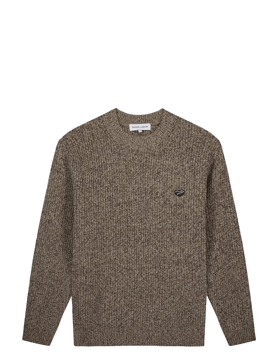 Maison Labiche - MULOT MINI PATCH COEUR - rundhals - oatmeal beige black - 0
