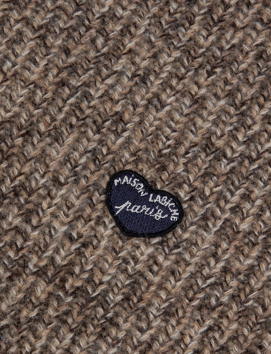 Maison Labiche - MULOT MINI PATCH COEUR - rundhals - oatmeal beige black - 2