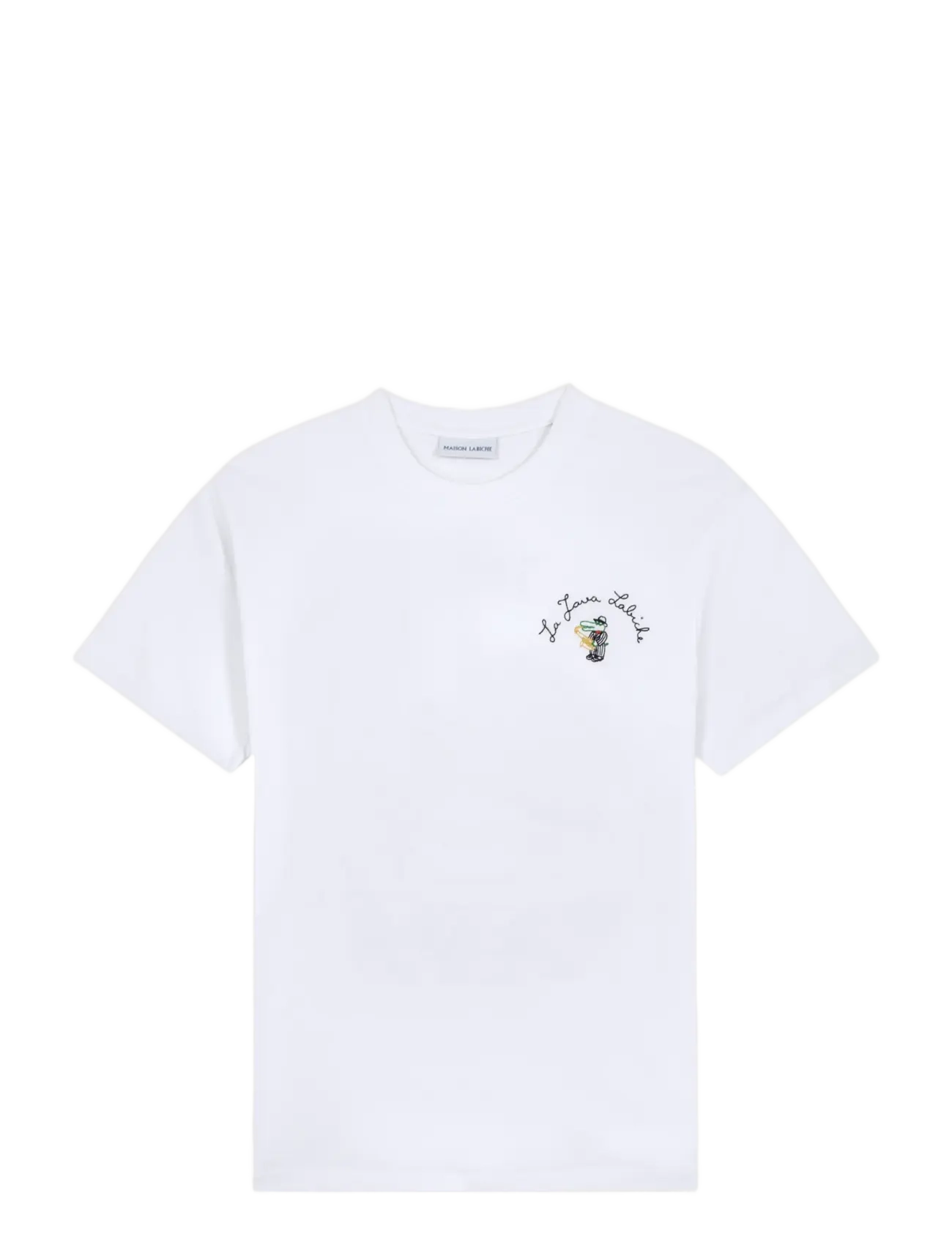 Maison Labiche Patureau La Java Labiche/ Gots, S, White, T-Shirts > Kortærmede, Herre