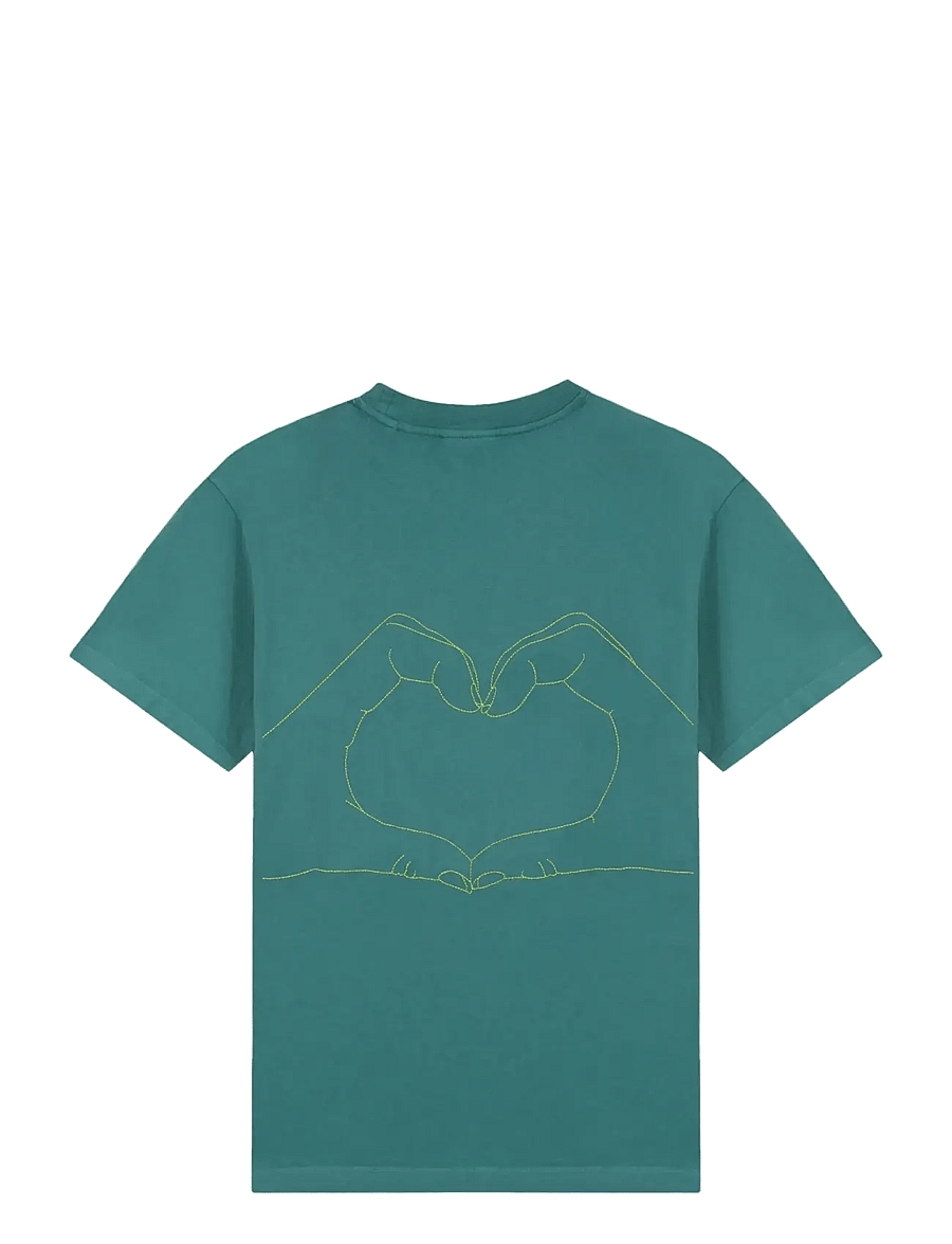 Maison Labiche - PATUREAU JE T'AIME / GOTS - kortermede t-skjorter - sea green washed - 1