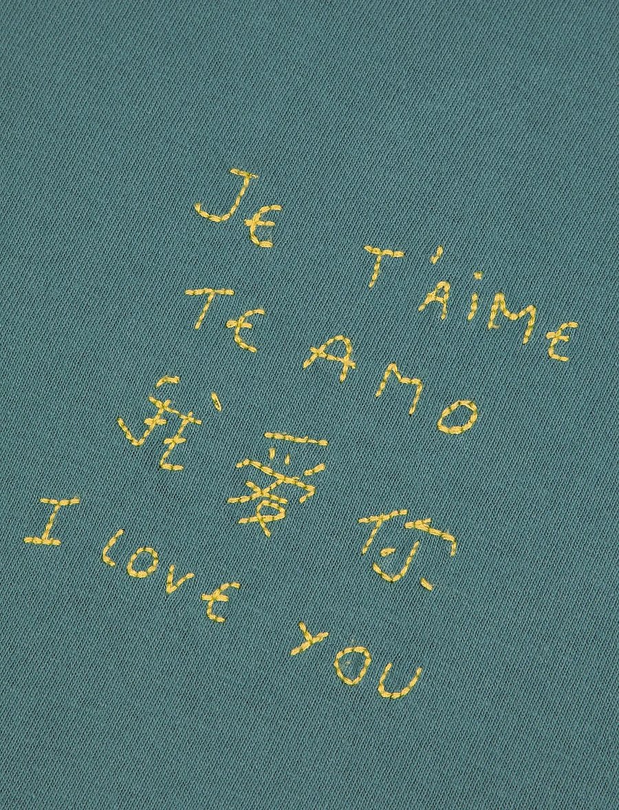 Maison Labiche - PATUREAU JE T'AIME / GOTS - kortermede t-skjorter - sea green washed - 3