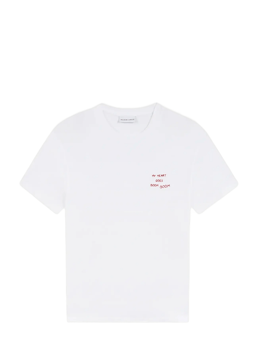 Maison Labiche - POPIN HEART GOES BOOM /GOTS - t-krekli ar īsām piedurknēm - white - 0