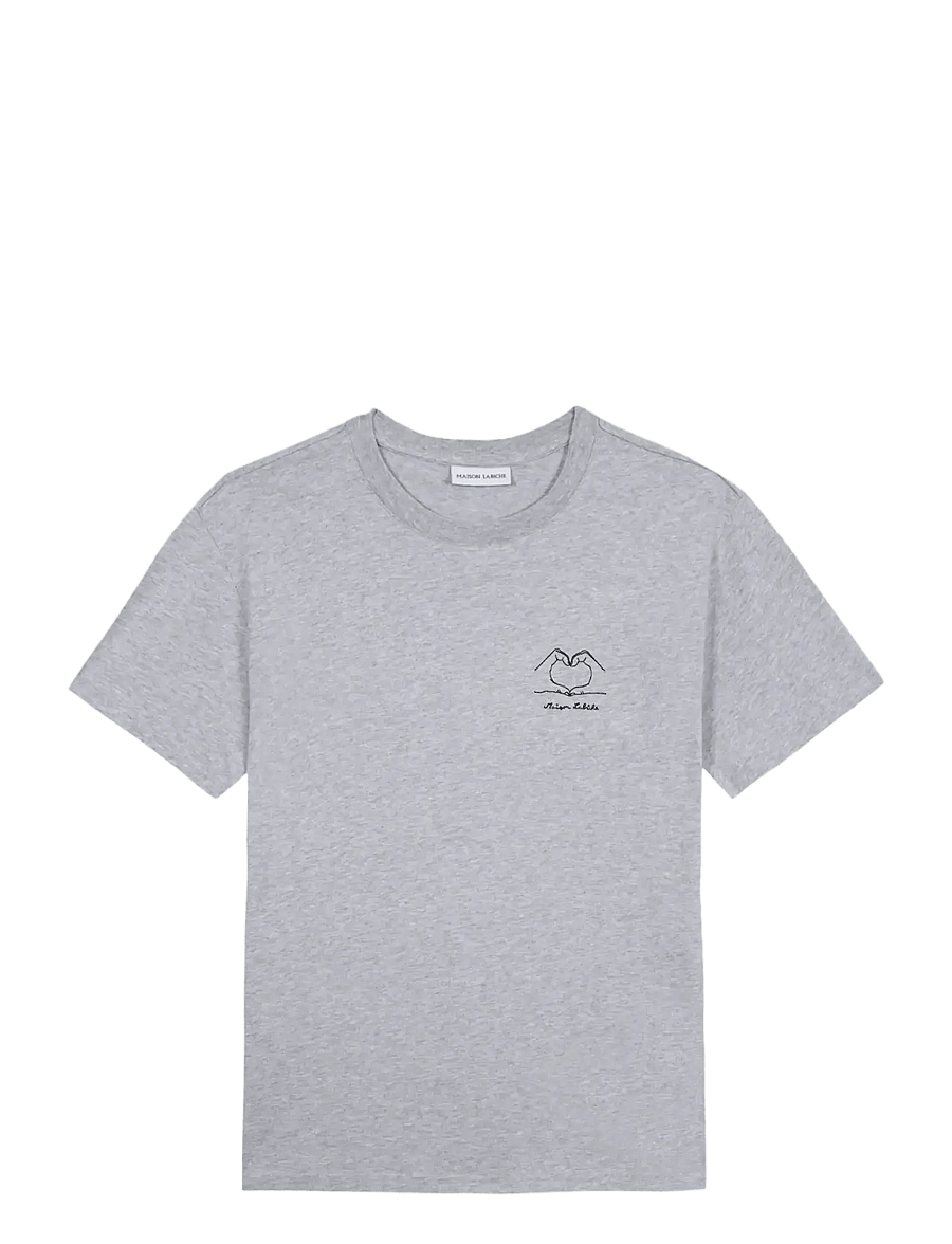 Maison Labiche - POPINCOURT HAND HEART / GOTS - lyhythihaiset - light heather grey - 0