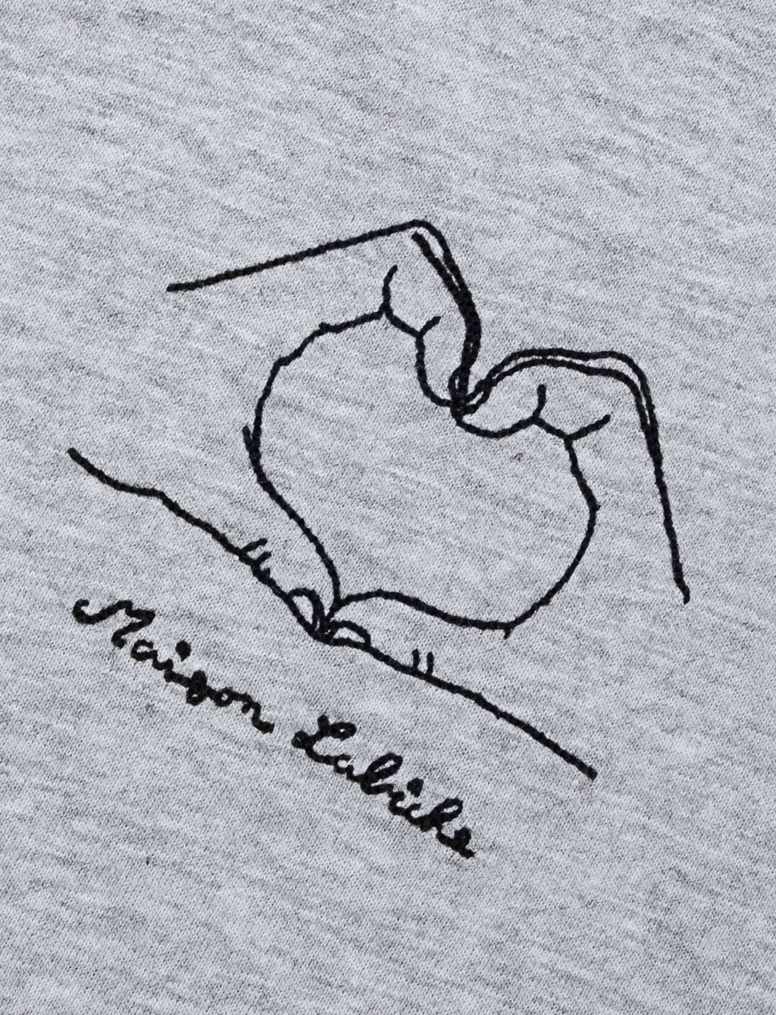 Maison Labiche - POPINCOURT HAND HEART / GOTS - lyhythihaiset - light heather grey - 1