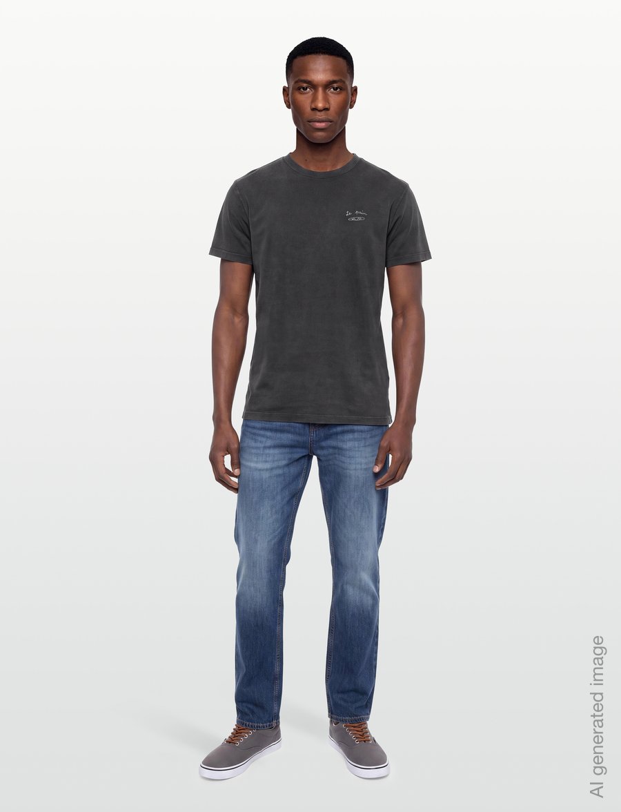 Maison Labiche - POPINCOURT LE PAIN / GOTS - kortærmede t-shirts - carbon washed - 0
