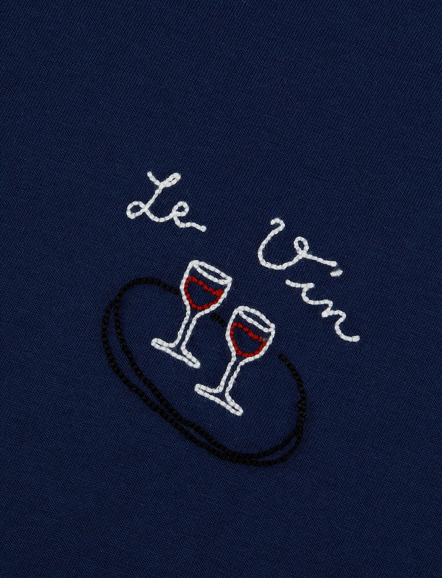 Maison Labiche - POPINCOURT LE VIN / GOTS - kortärmade t-shirts - navy - 2