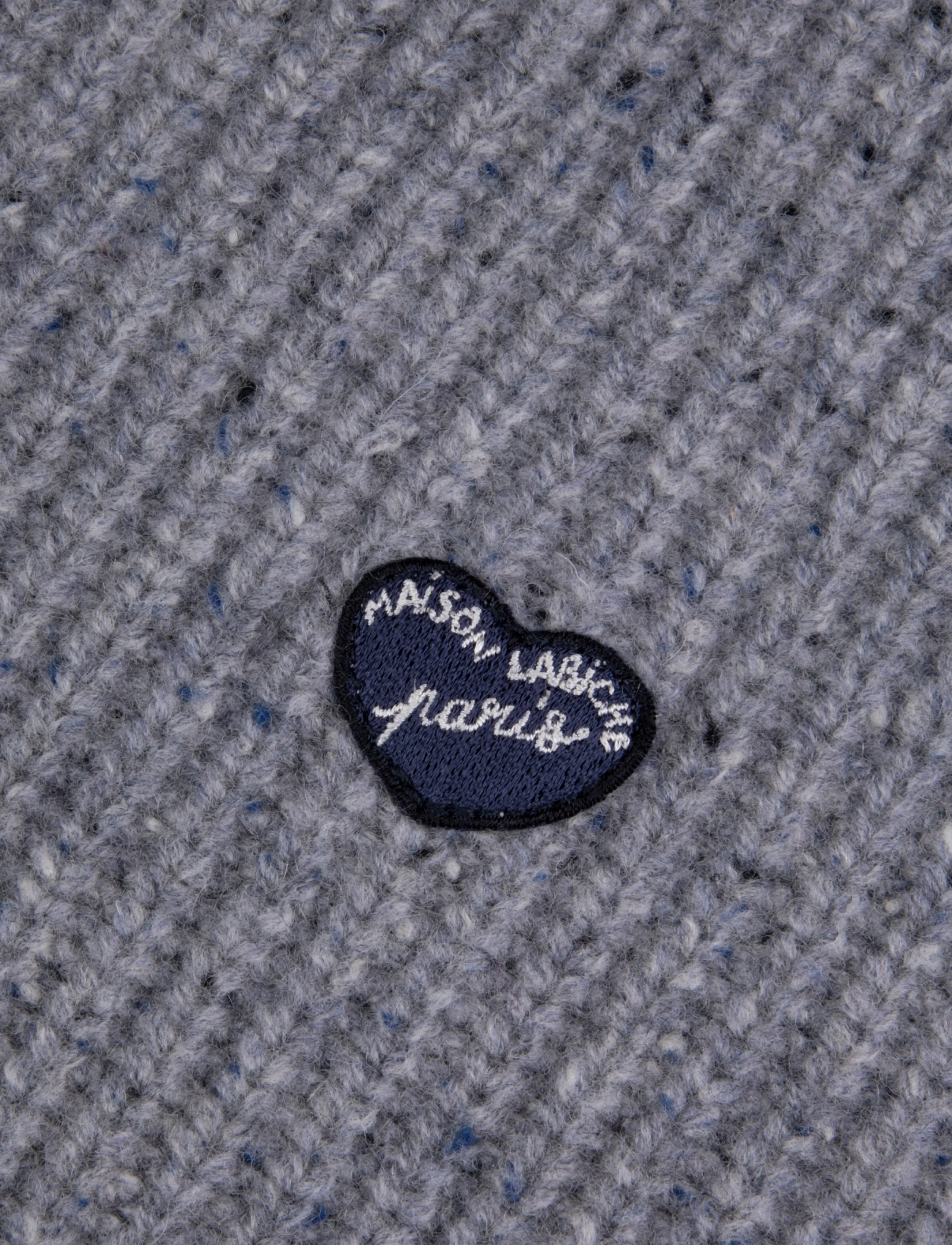 Maison Labiche - TOULLIER PATCH COEUR - langärmelige strick-polohemden - light heather grey - 2
