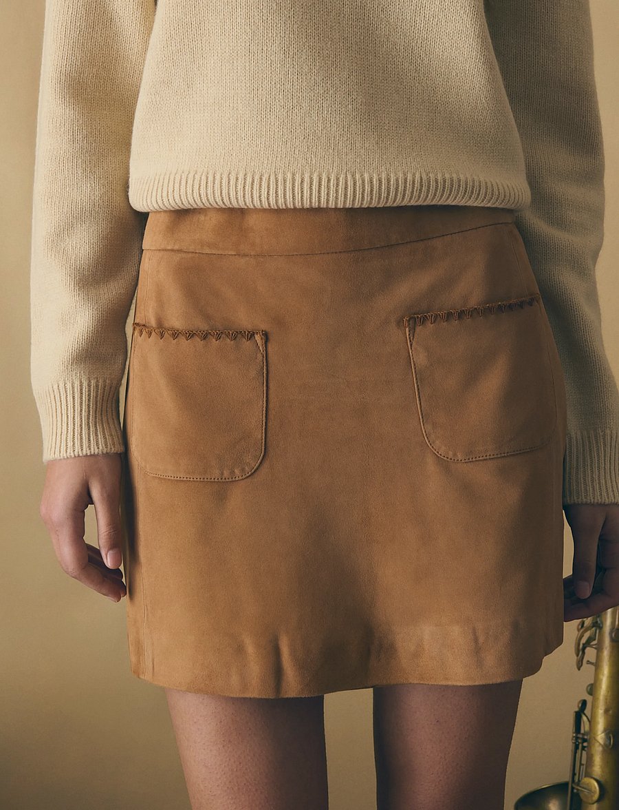 Maison Labiche - ASNIER LEATHER - skinnkjolar - natural leather - 4