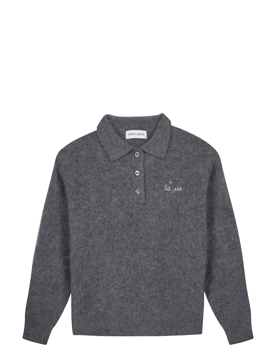 Maison Labiche - BRAZZA I LOVE LA VIE - dark heather grey - 1