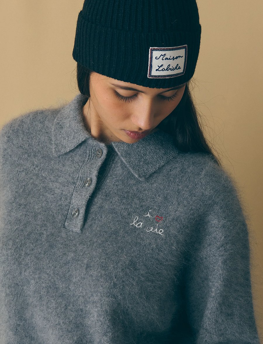 Maison Labiche - BRAZZA I LOVE LA VIE - dark heather grey - 4
