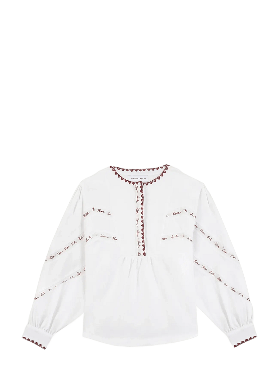 Maison Labiche - MALBRANCHE HOPE LUCK FAITH - långärmade skjortor - ivory - 0