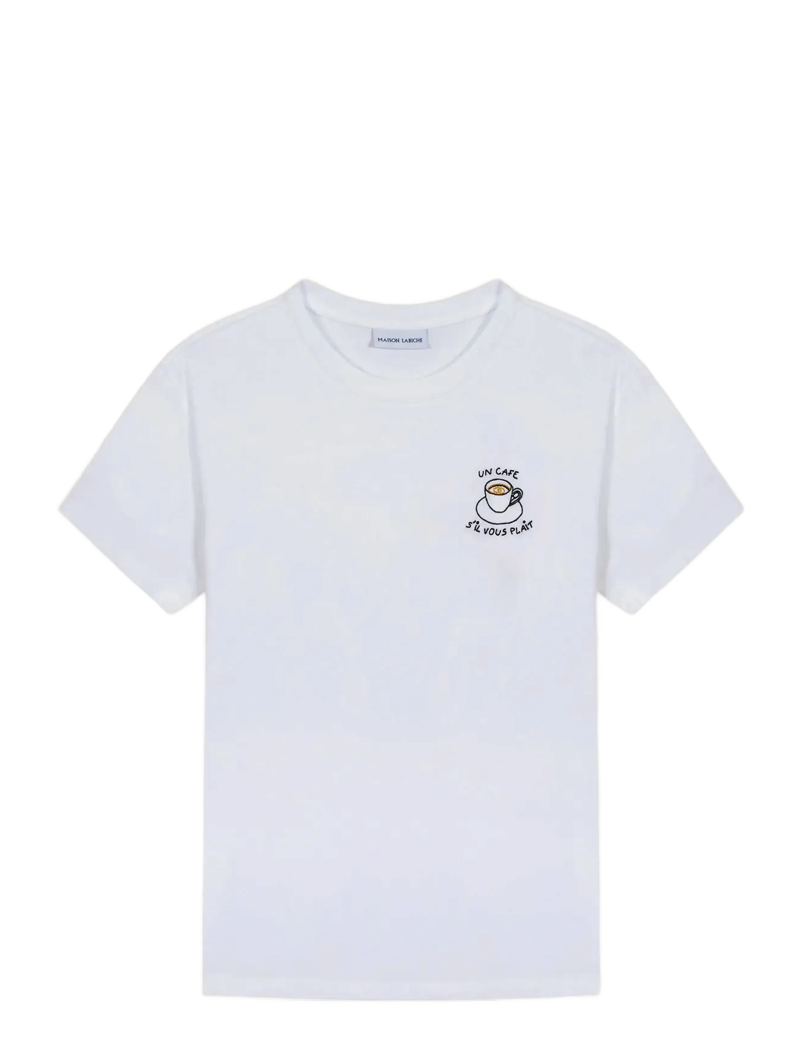 Maison Labiche POPINCOURT UN CAFE SVP / GOTS - T-shirts - WHITE / white