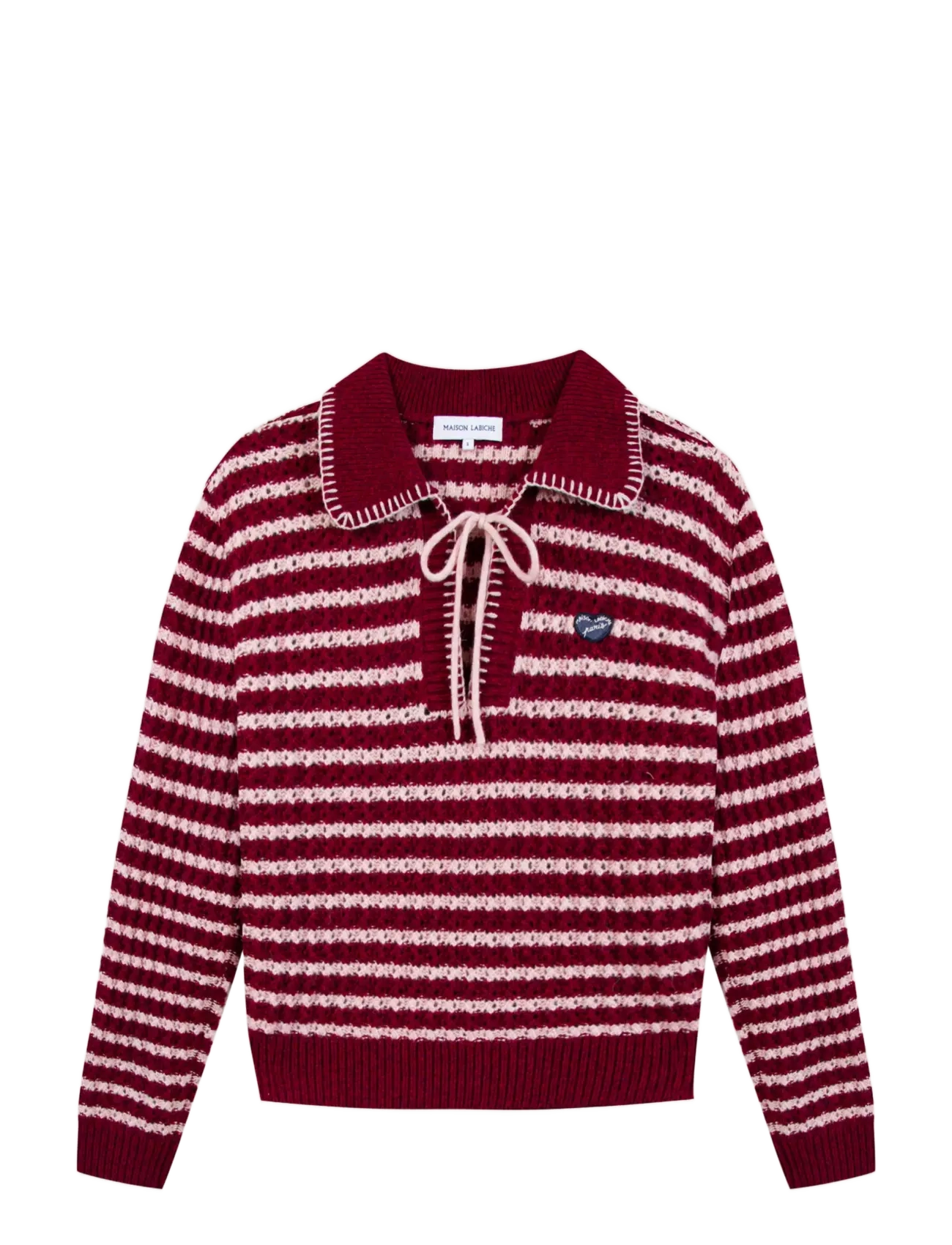 Maison Labiche SIBELLE MINI PATCH COEUR - Clothing - WINE ENGLISH PINK / burgundy