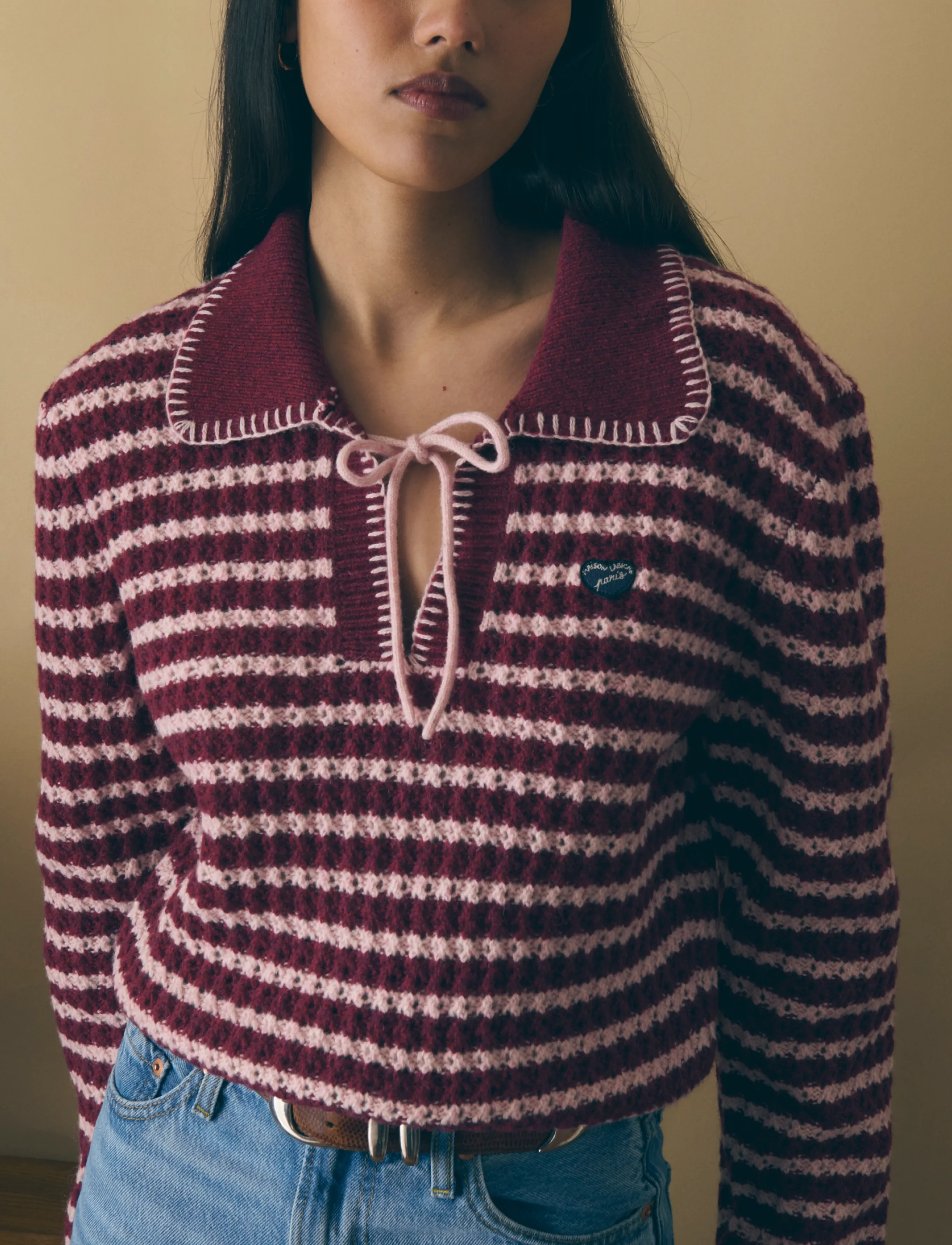 Maison Labiche - SIBELLE MINI PATCH COEUR - wine english pink - 4