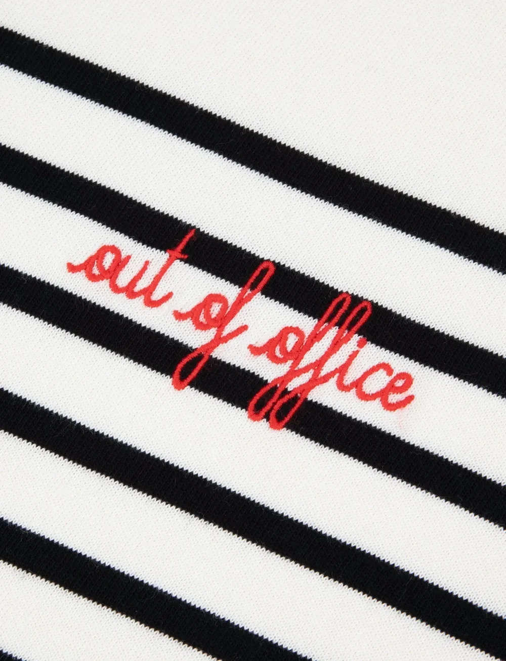 Maison Labiche - MONTPAR OUT OF OFFICE /GOTS - topi ar garām piedurknēm - ivory black - 1