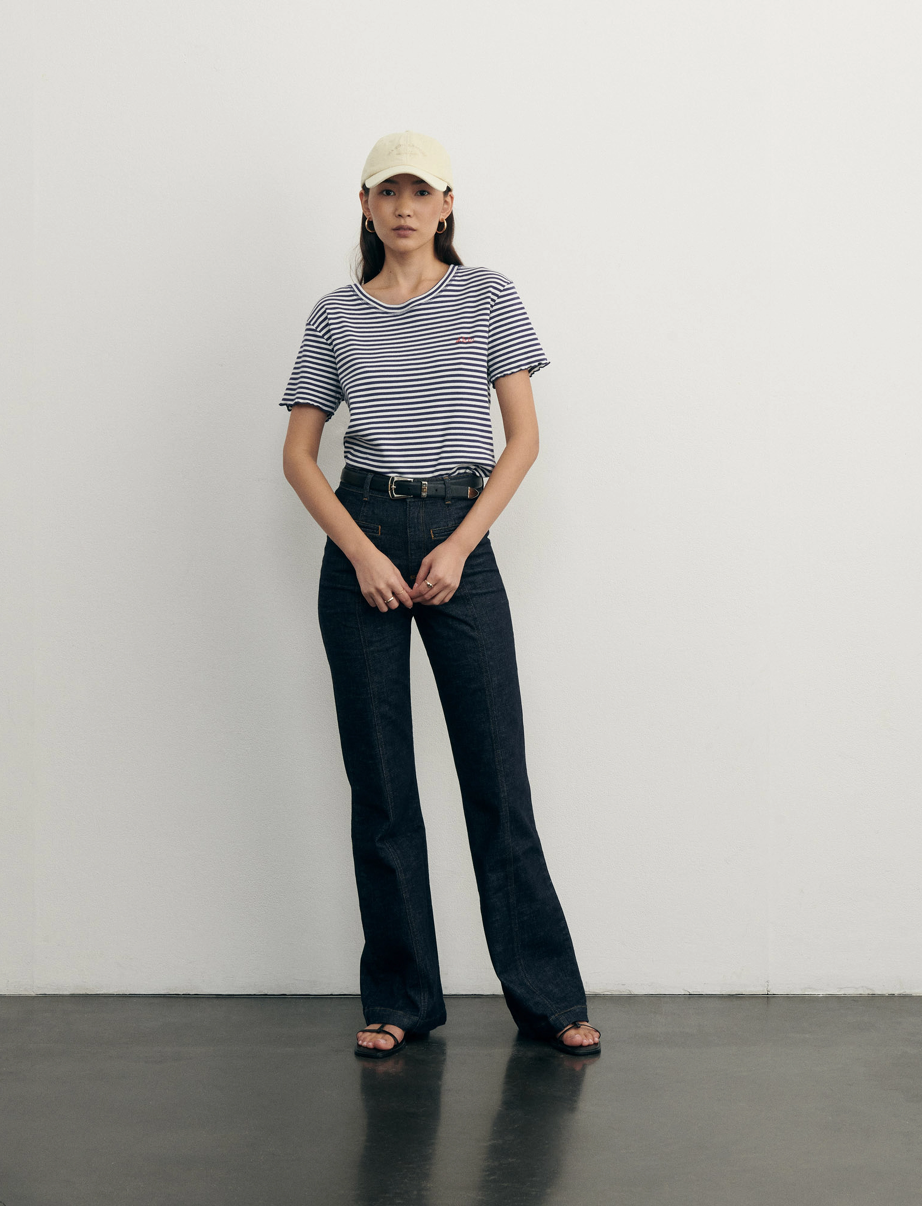 Maison Labiche Folies Oh La La, S, Navy, T-Shirts & Toppe > Kortærmede, Dame