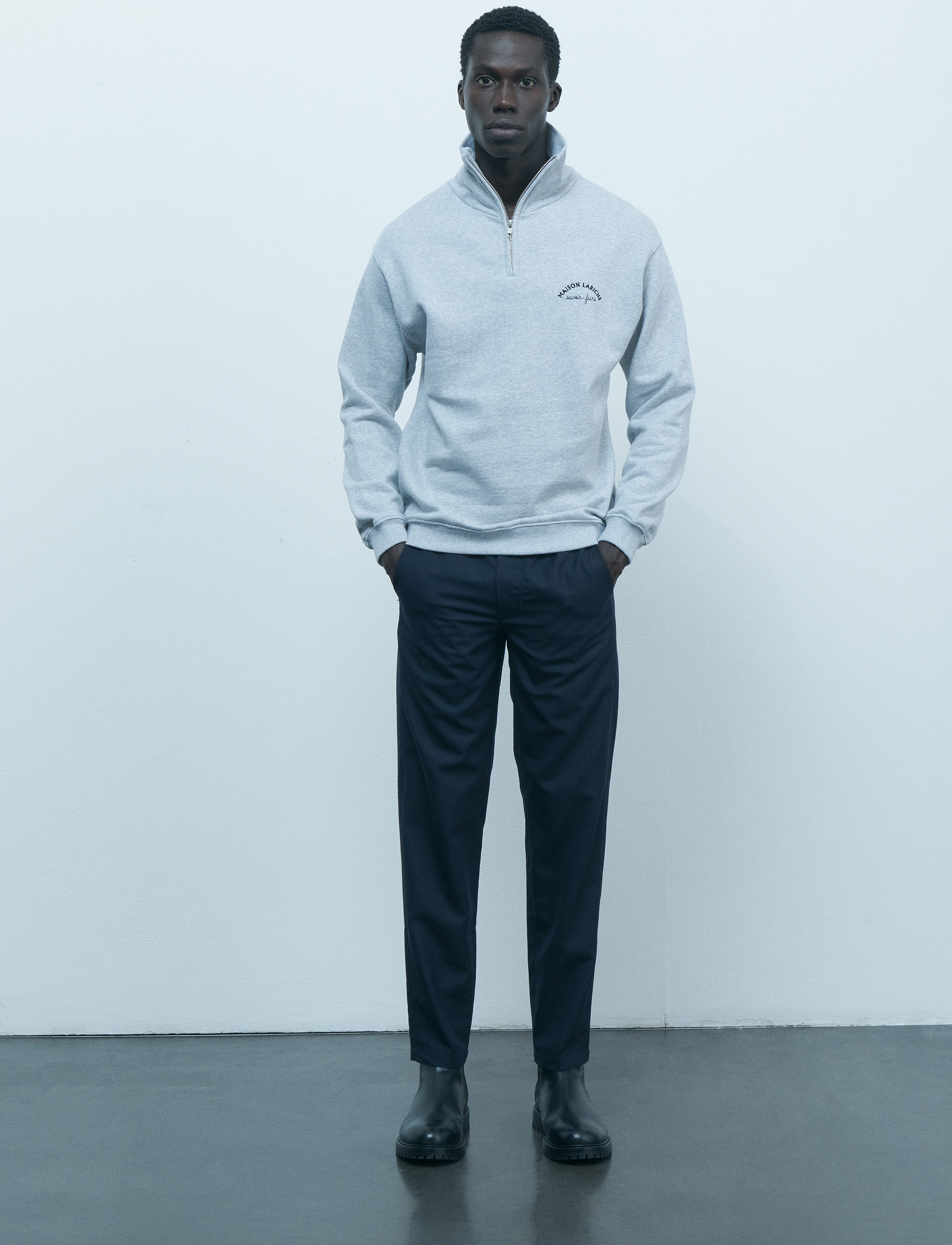 Maison Labiche PLACIDE MINI MANUFACTURE/GOTS - Sweatshirts - LIGHT HEATHER GREY / grey