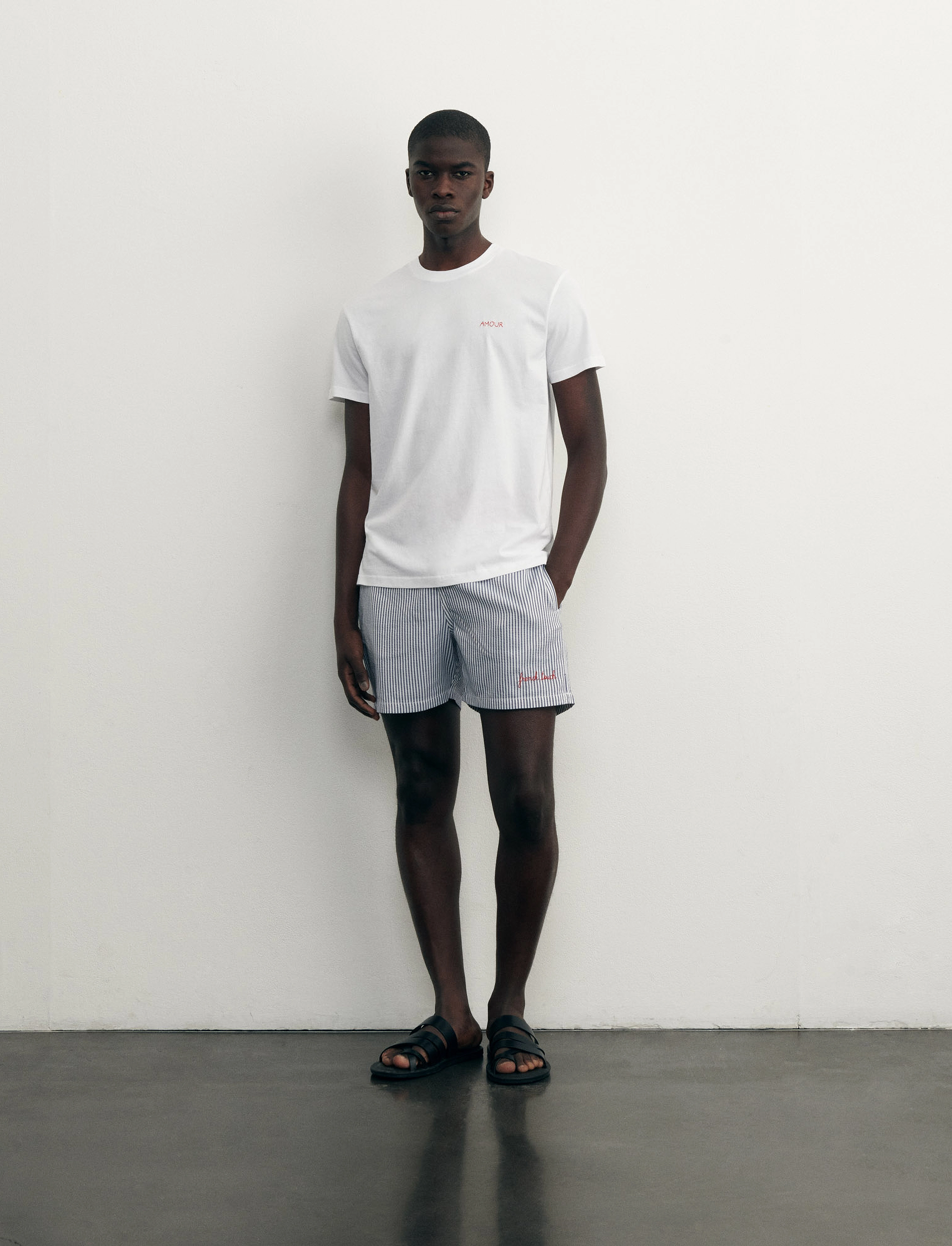 Maison Labiche Popincourt Amour /Gots, S, T-shirts, Weiß - Short-sleeved, Männerswear