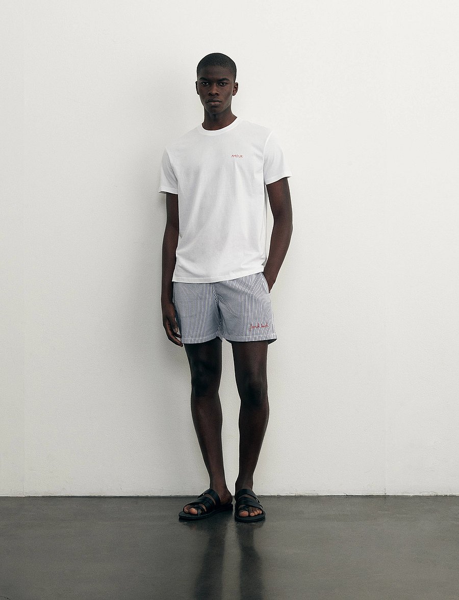 Maison Labiche - POPINCOURT AMOUR /GOTS - kurzärmelig - white - 0