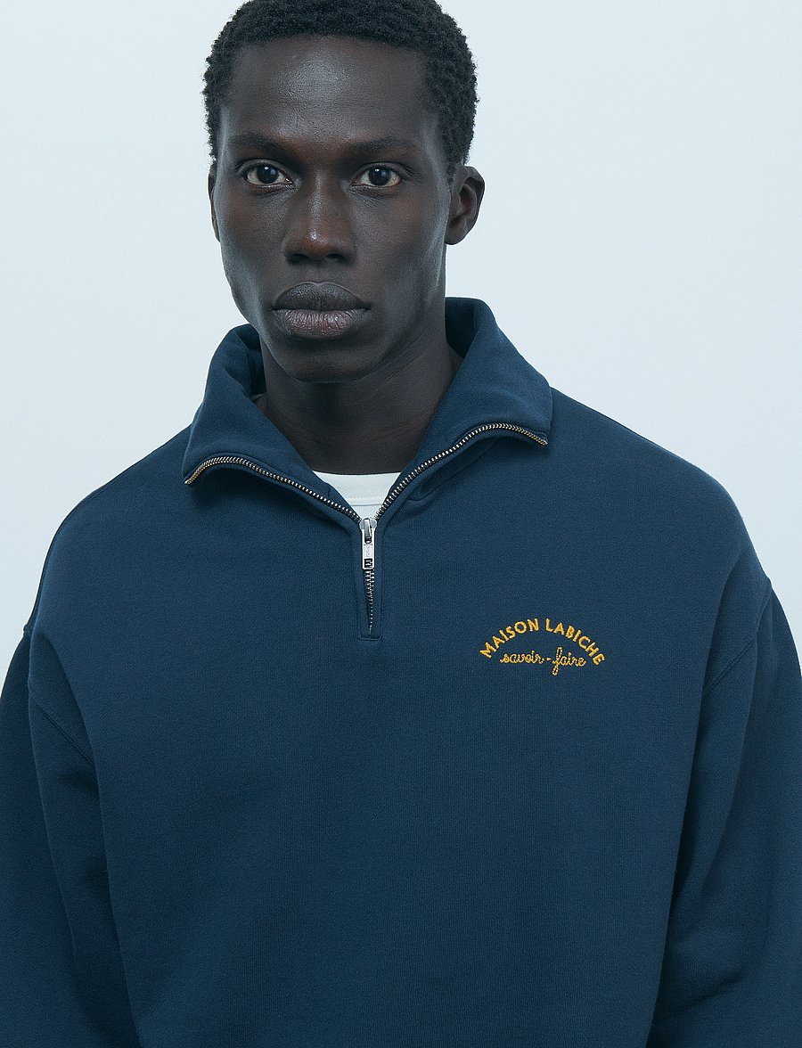 Maison Labiche - PLACIDE MINI MANUFACTURE/GOTS - half zip jumpers - dark navy - 4