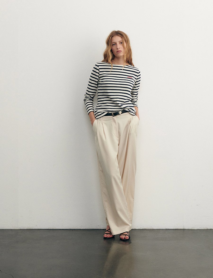 Maison Labiche - COLOMBIER LS AMORE/GOTS - langærmede toppe - ivory navy - 0
