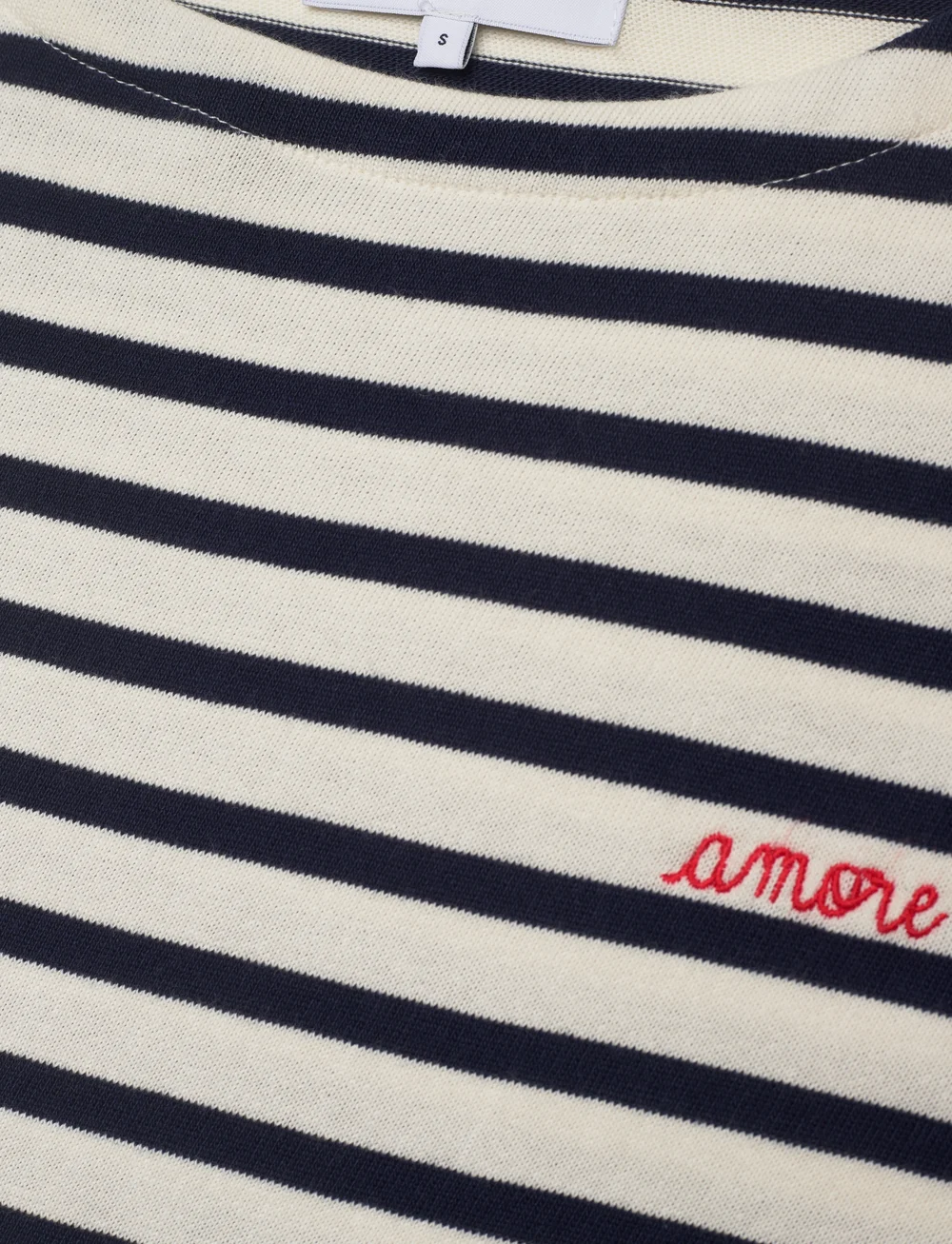Maison Labiche - COLOMBIER LS AMORE/GOTS - t-shirt & tops - ivory navy - 4