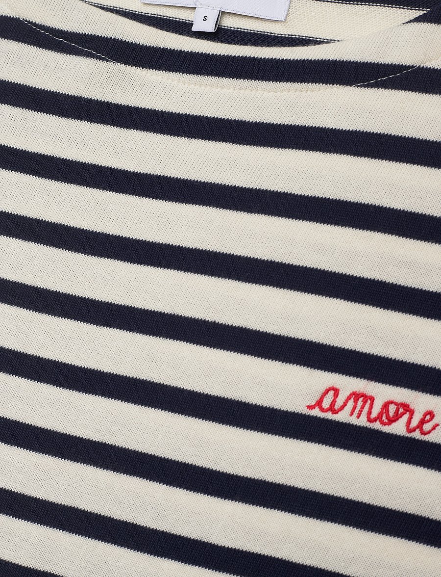 Maison Labiche - COLOMBIER LS AMORE/GOTS - langærmede toppe - ivory navy - 4