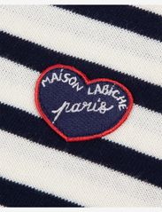 Maison Labiche Paris - COLOMBIER PATCH COEUR/GOTS - pikkade varrukatega t-särgid - ivory navy - 2