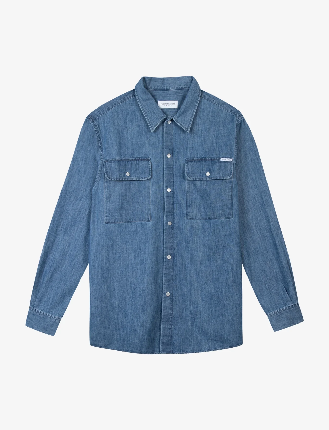 Maison Labiche Paris - LANCEREAUX NB - laisvalaikio marškiniai - denim washed blue - 0
