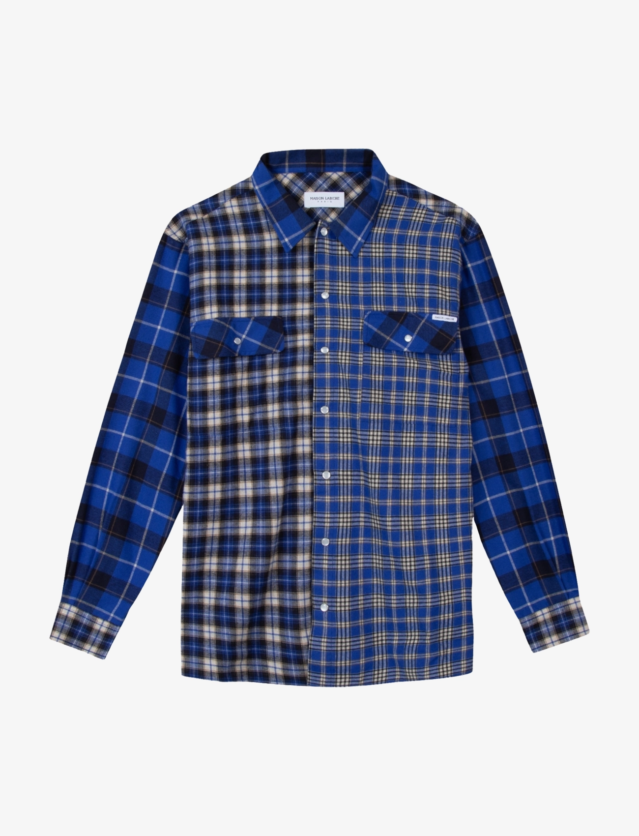Maison Labiche Paris - LANCEREAU NB - flannel blue check - 1