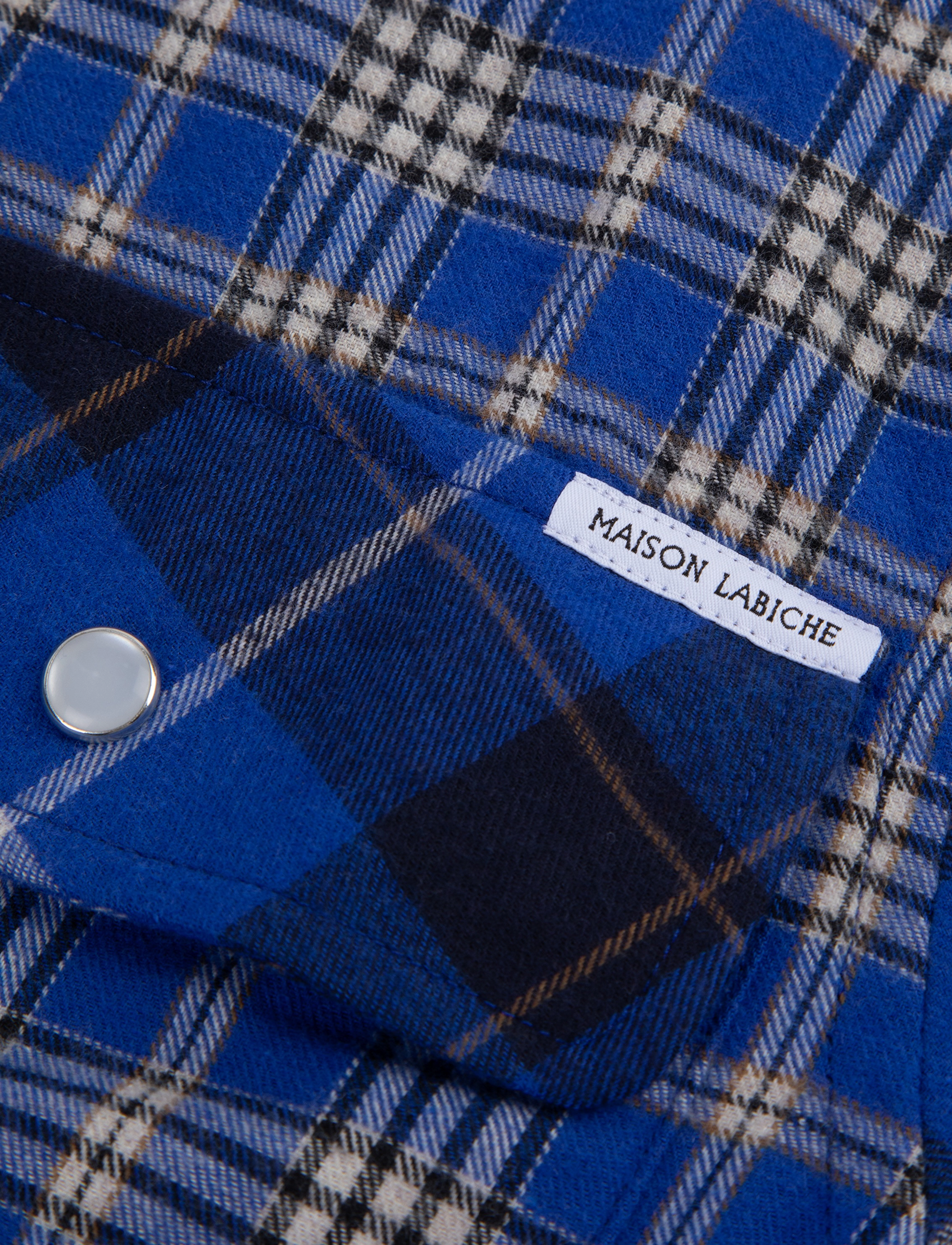 Maison Labiche Paris - LANCEREAU NB - flannel blue check - 5