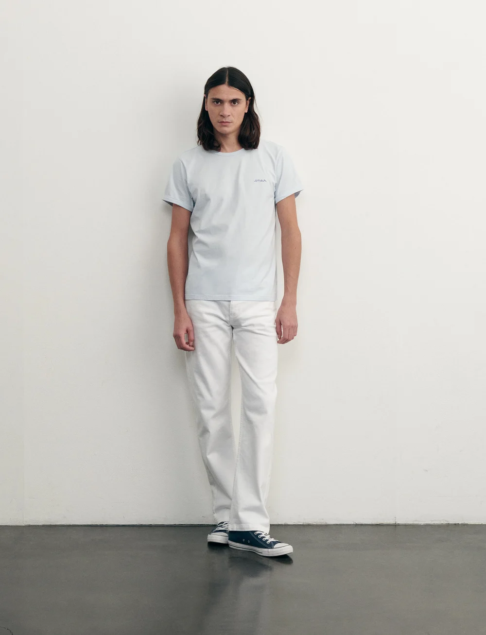 Maison Labiche - POITOU AMOUR /GOTS - kortärmade t-shirts - poplin blue - 0