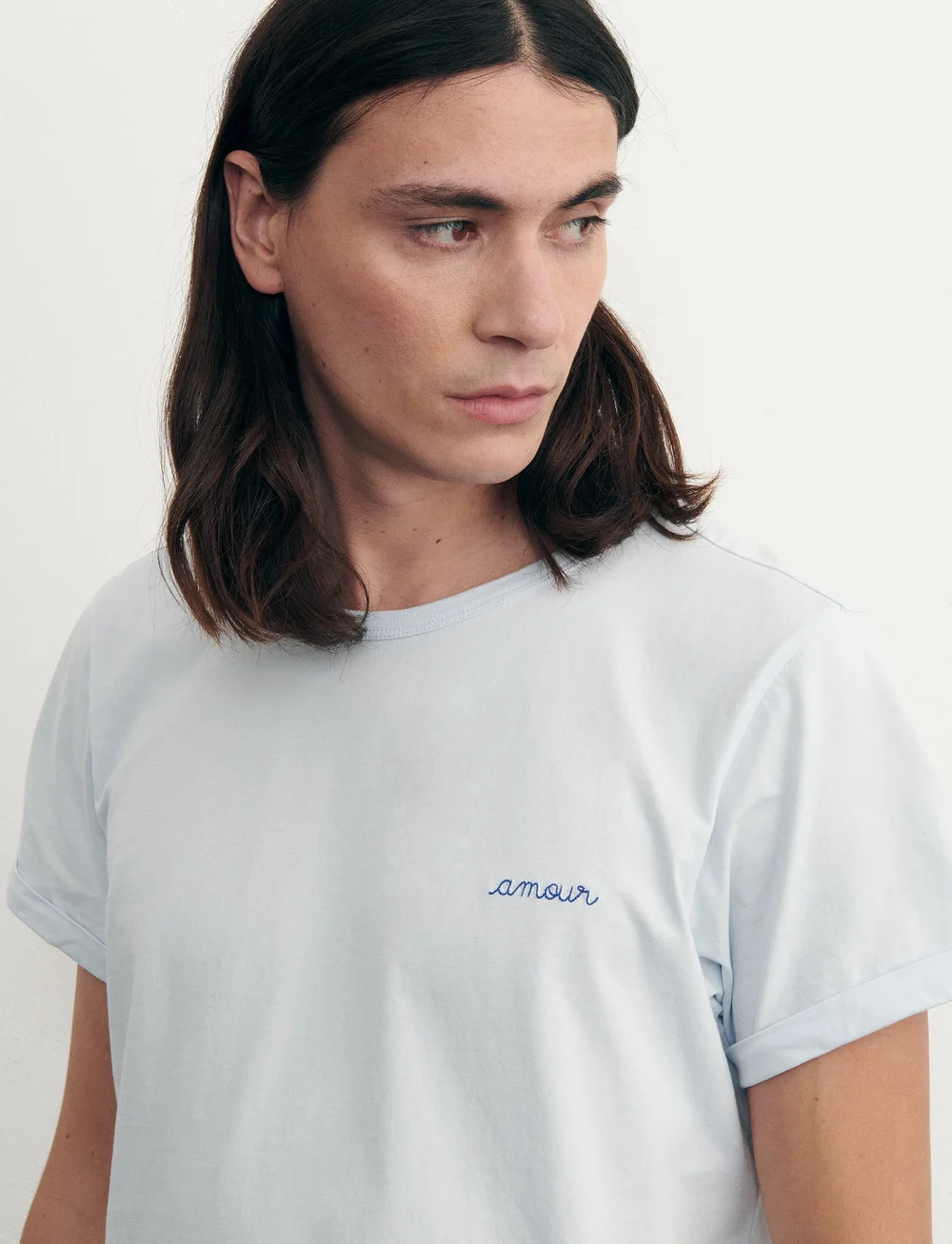 Maison Labiche - POITOU AMOUR /GOTS - kortärmade t-shirts - poplin blue - 4