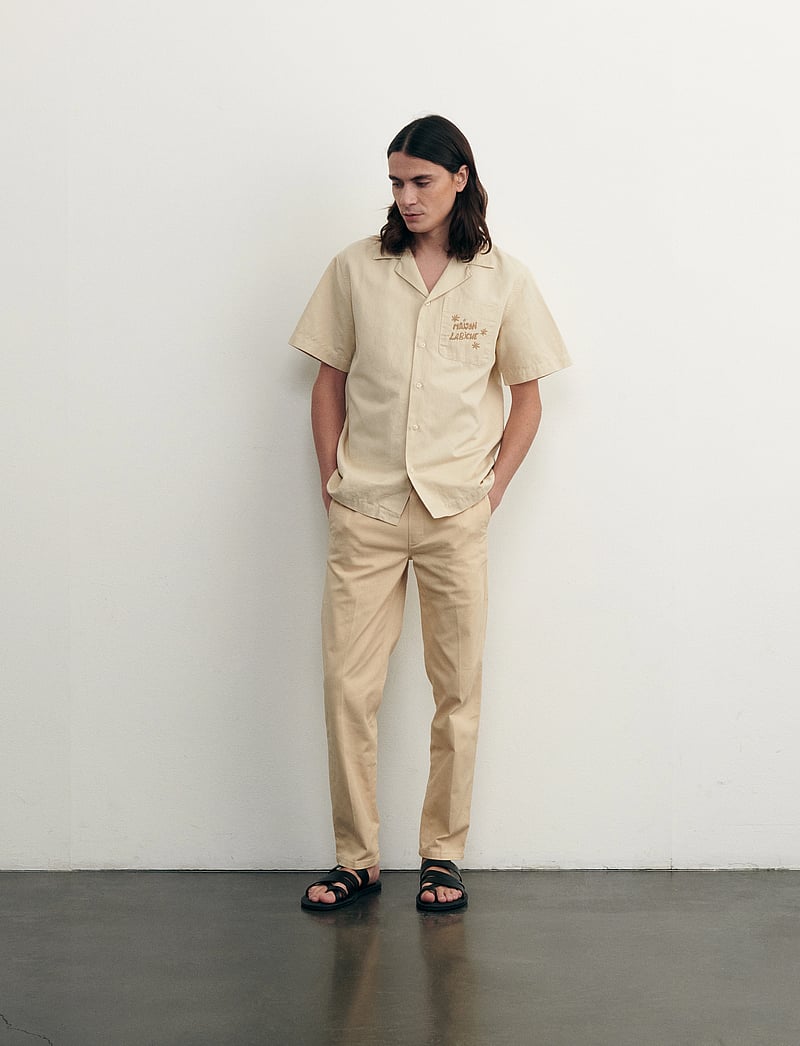 Maison Labiche - GERMAIN MAISON LABICHE FLOWER - linen shirts - sandstone - 0