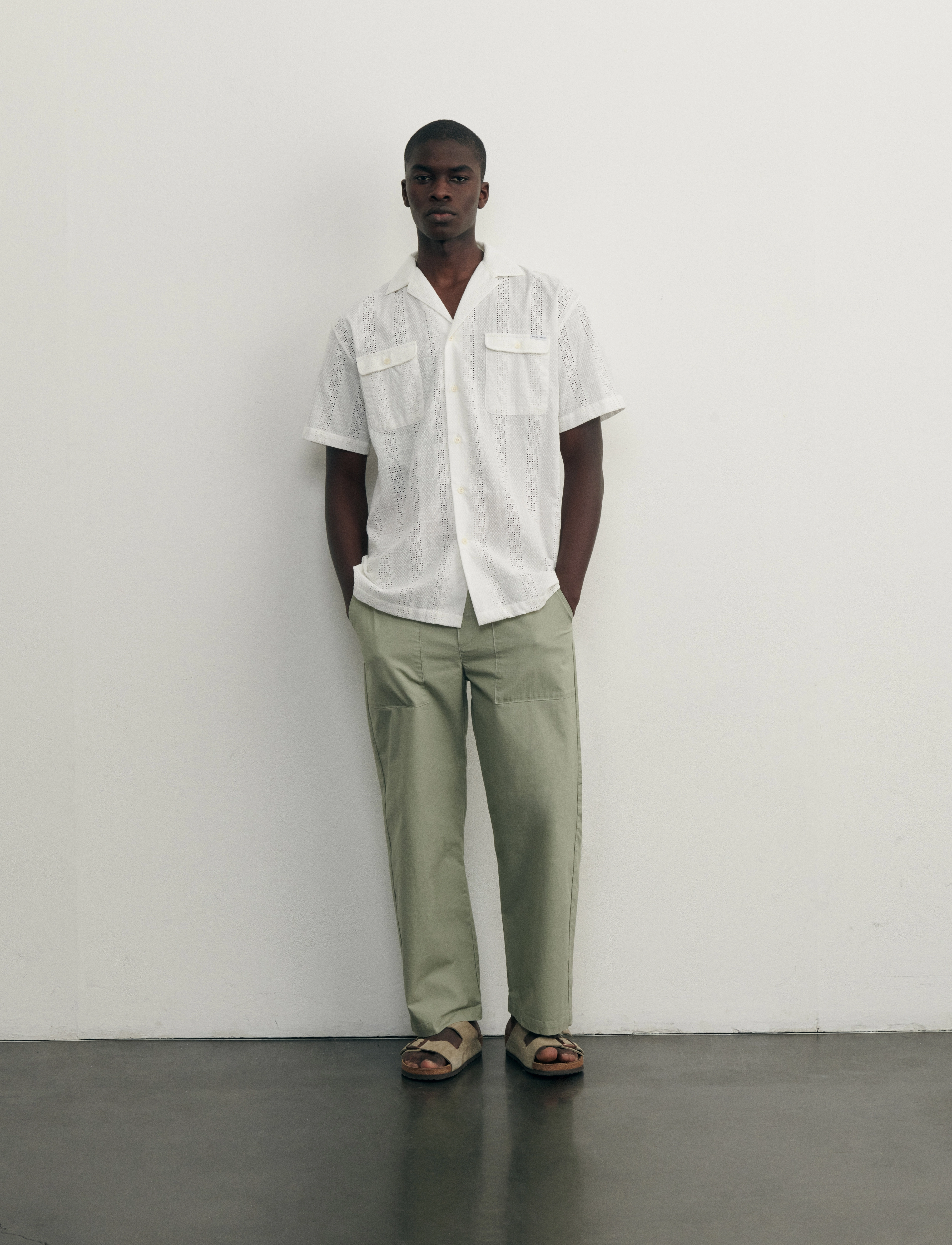 Maison Labiche LAURENS LABEL - Skjorter - SQUARE ENGLISH EMBY / white