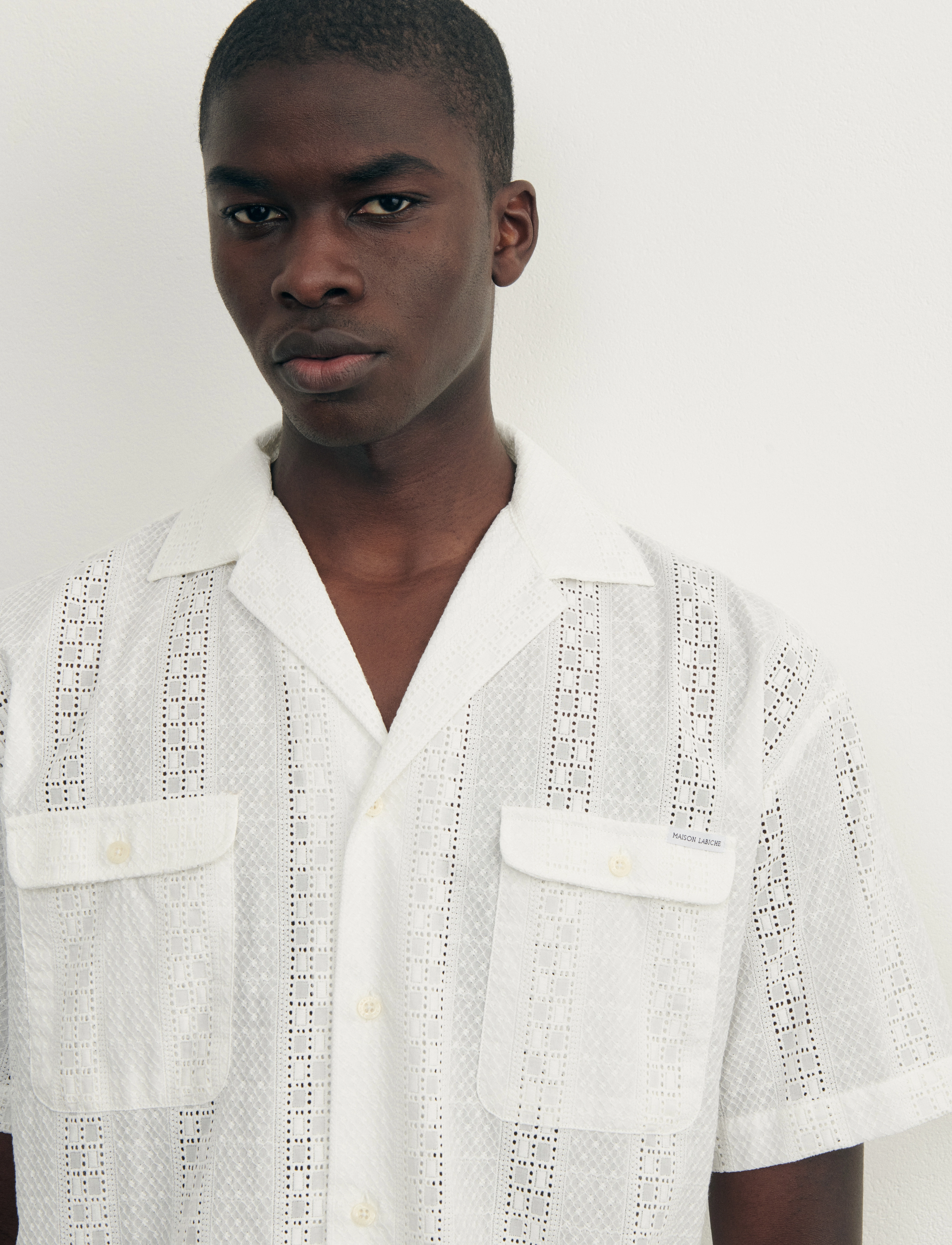 Maison Labiche - LAURENS SHIRT - square english emby - 3