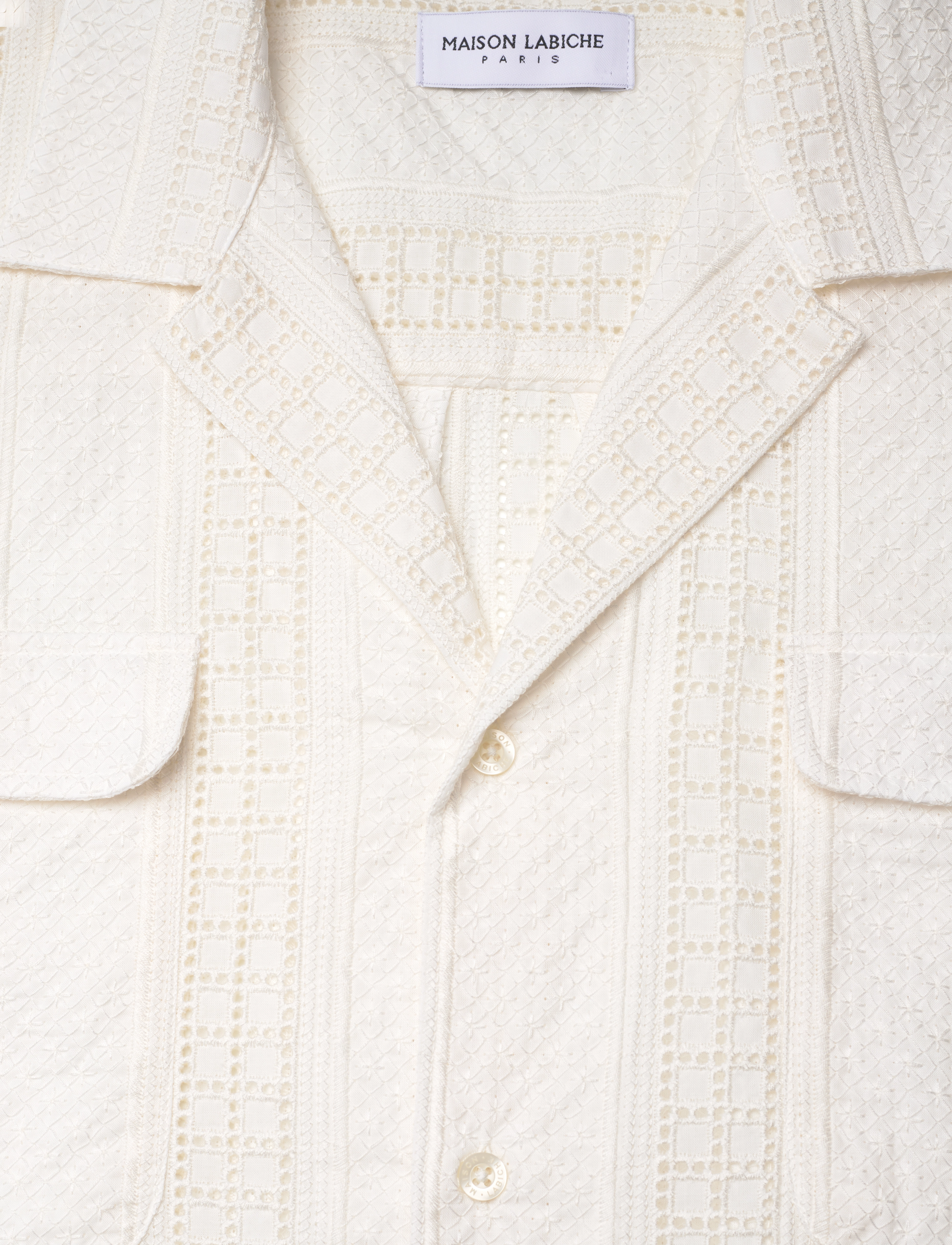 Maison Labiche - LAURENS SHIRT - square english emby - 5