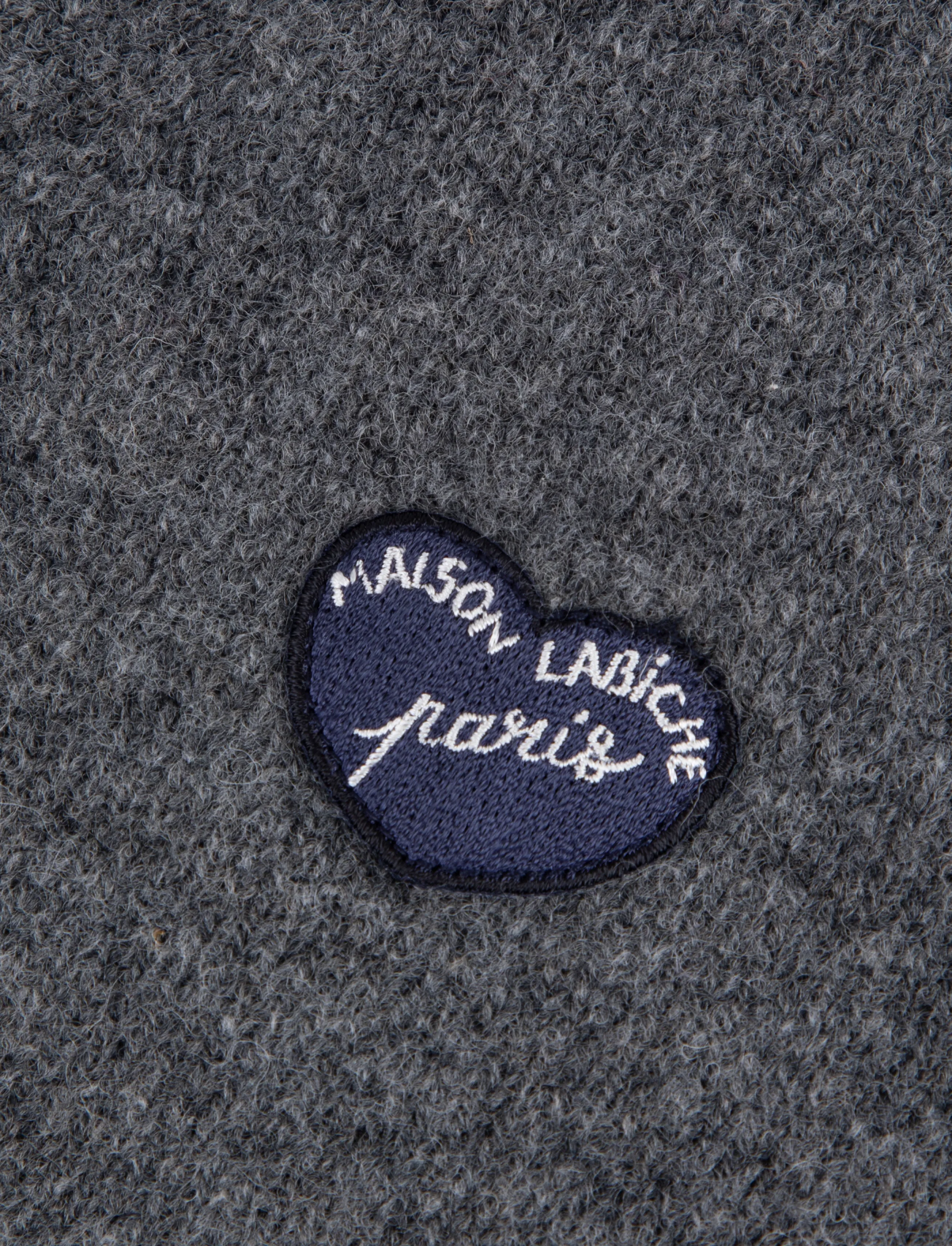 Maison Labiche - LHOMME PATCH COEUR PARIS - strickjacken - dark heather grey - 2