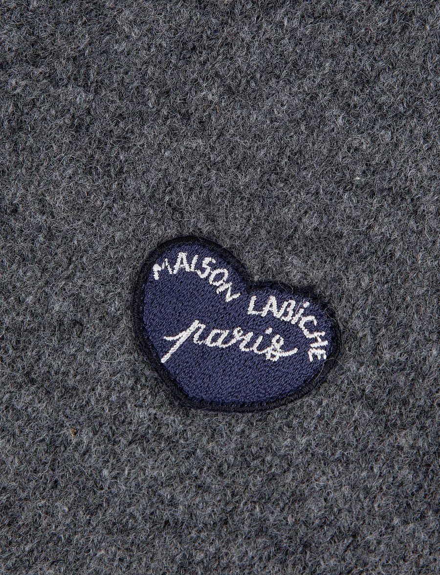 Maison Labiche - LHOMME PATCH COEUR PARIS - strickjacken - dark heather grey - 2
