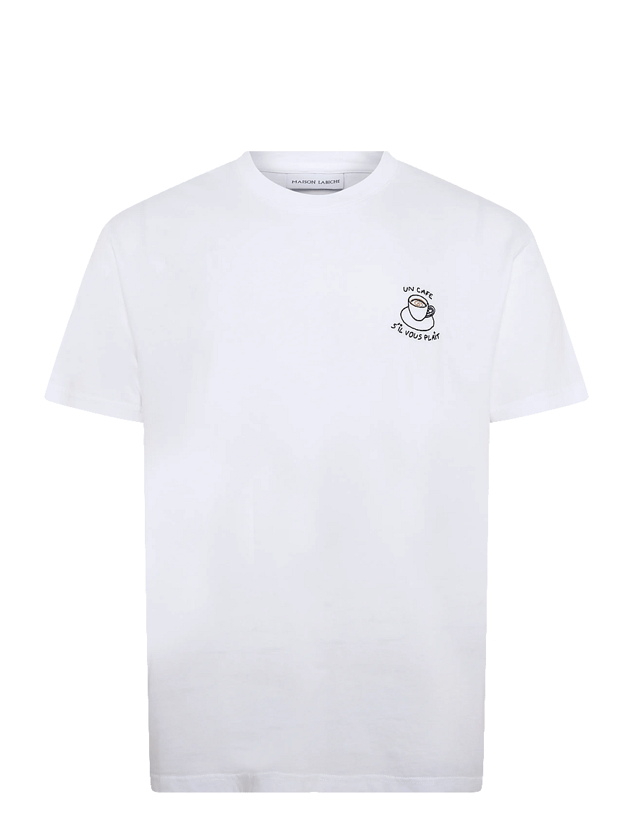 Maison Labiche - POPINCOURT UN CAFE SVP / GOTS - kortærmede t-shirts - white - 0