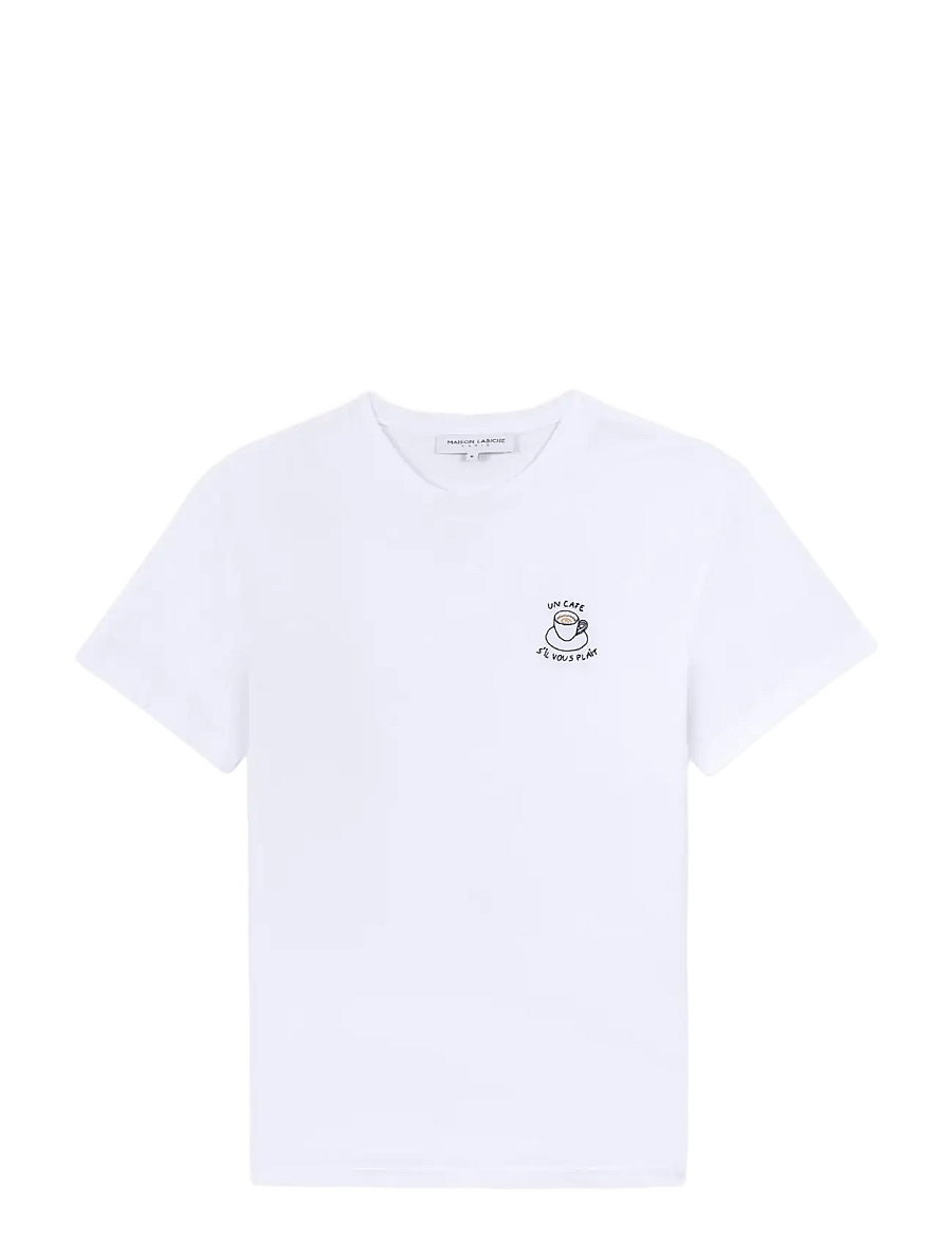 Maison Labiche - POPINCOURT UN CAFE SVP / GOTS - kortärmade t-shirts - white - 0
