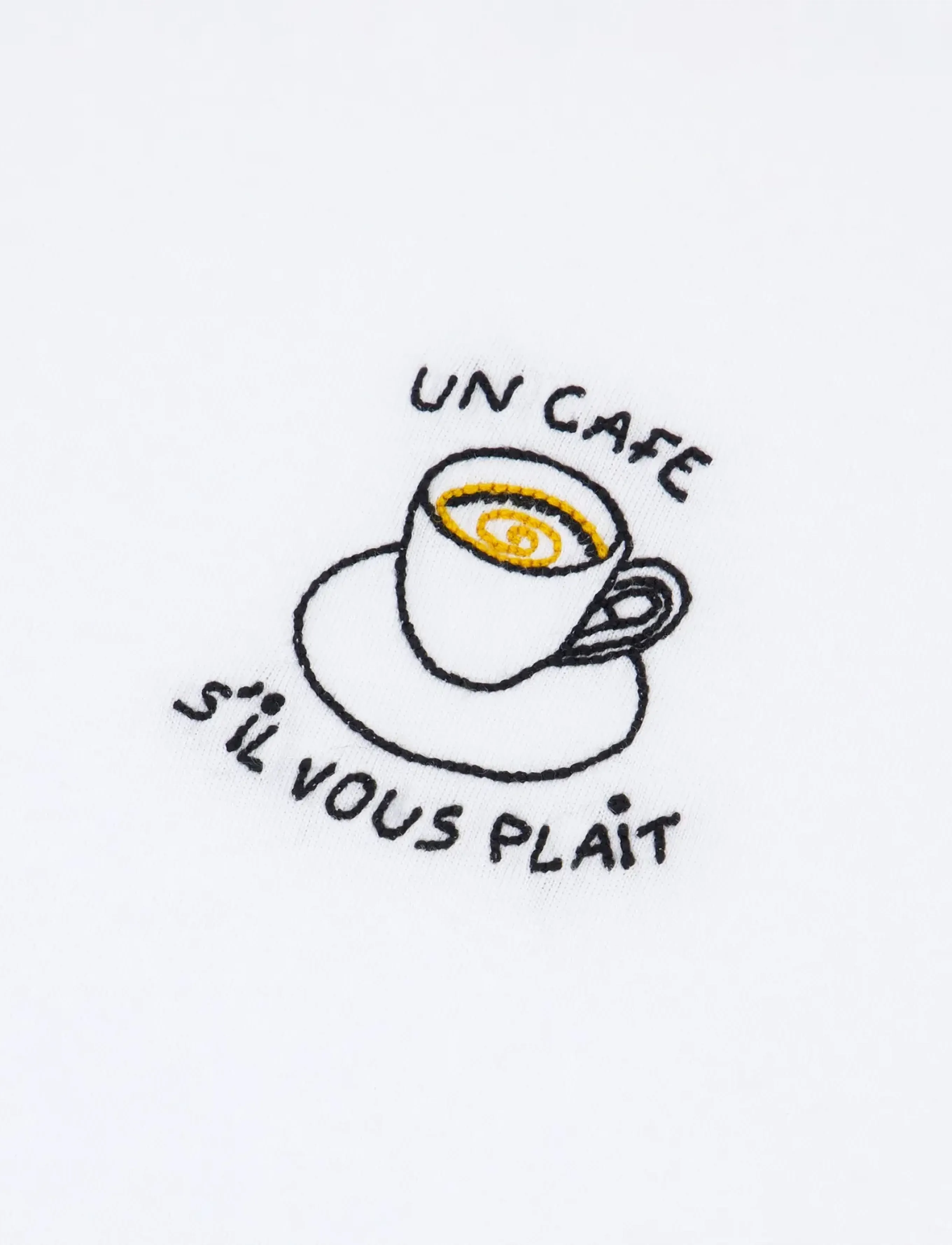Maison Labiche - POPINCOURT UN CAFE SVP / GOTS - short-sleeved t-shirts - white - 1