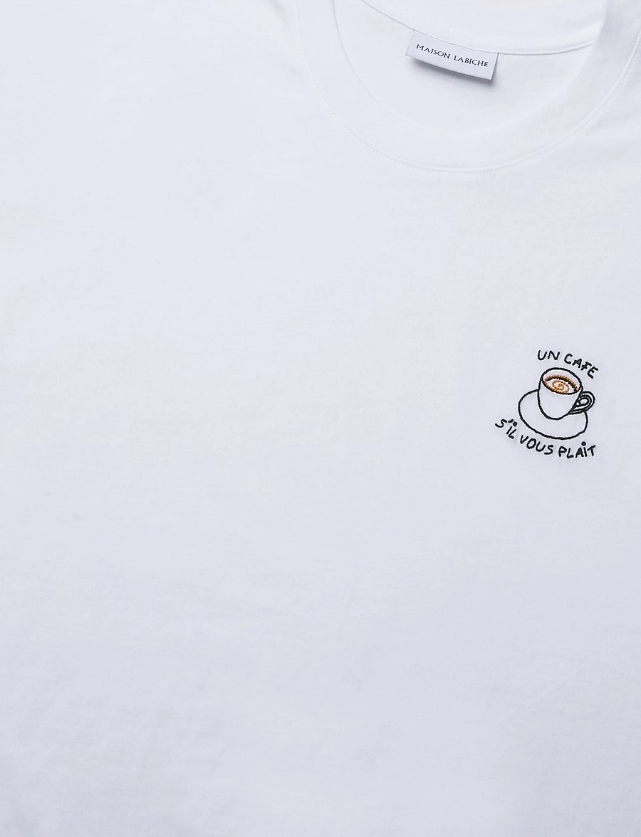 Maison Labiche - POPINCOURT UN CAFE SVP / GOTS - kortærmede t-shirts - white - 2