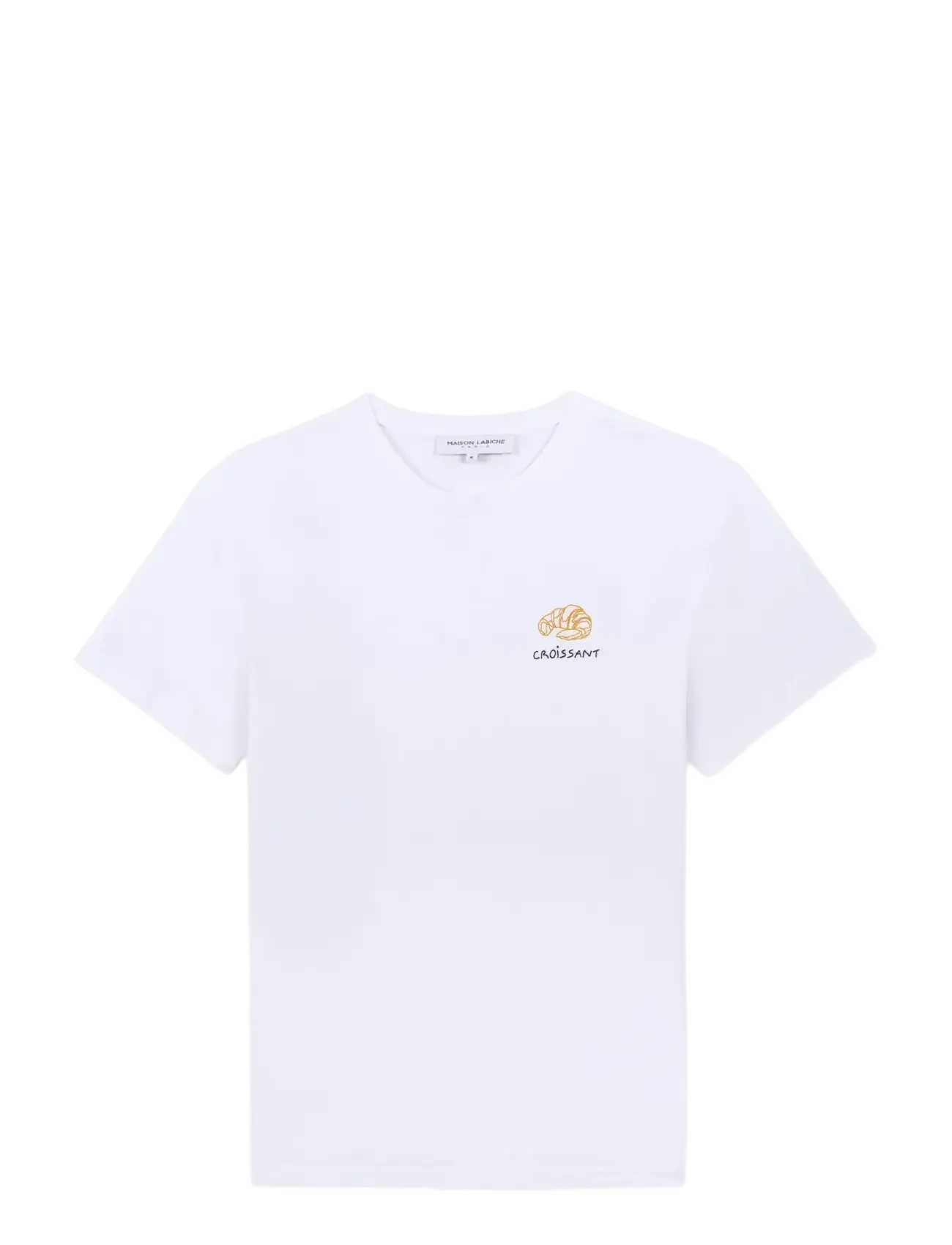 Maison Labiche Popincourt Croissant / Gots, M, T-shirts, Weiß - Short-sleeved, Männerswear