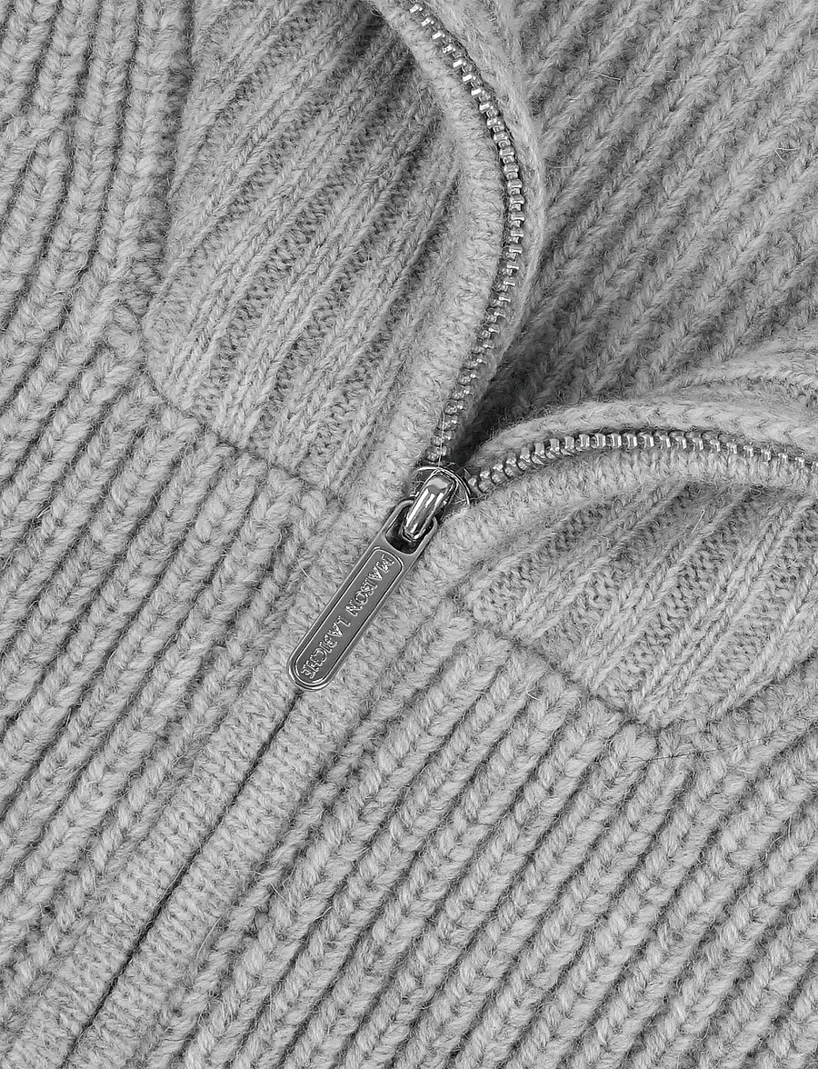 Maison Labiche - ANTIN NB - pullover mit halbem reißverschluss - light heather grey - 2