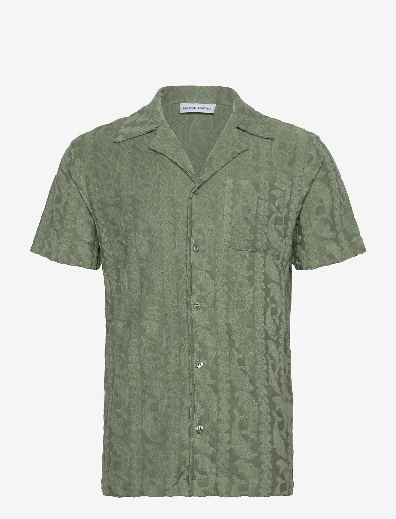 Maison Labiche - GERMAIN TERRY DOLPHIN - kurzarmhemden - olive green - 0