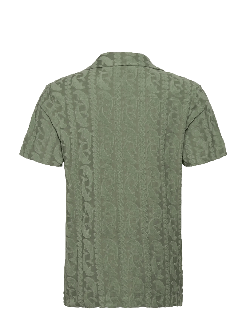 Maison Labiche - GERMAIN TERRY DOLPHIN - kurzarmhemden - olive green - 1