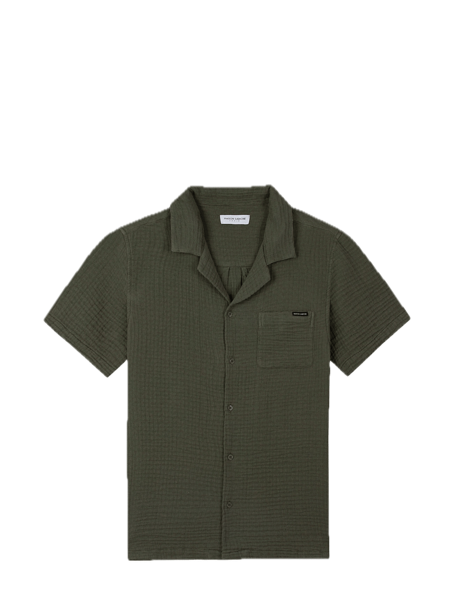 Maison Labiche - GERMAIN NB - koszule lniane - gauze dust green - 1