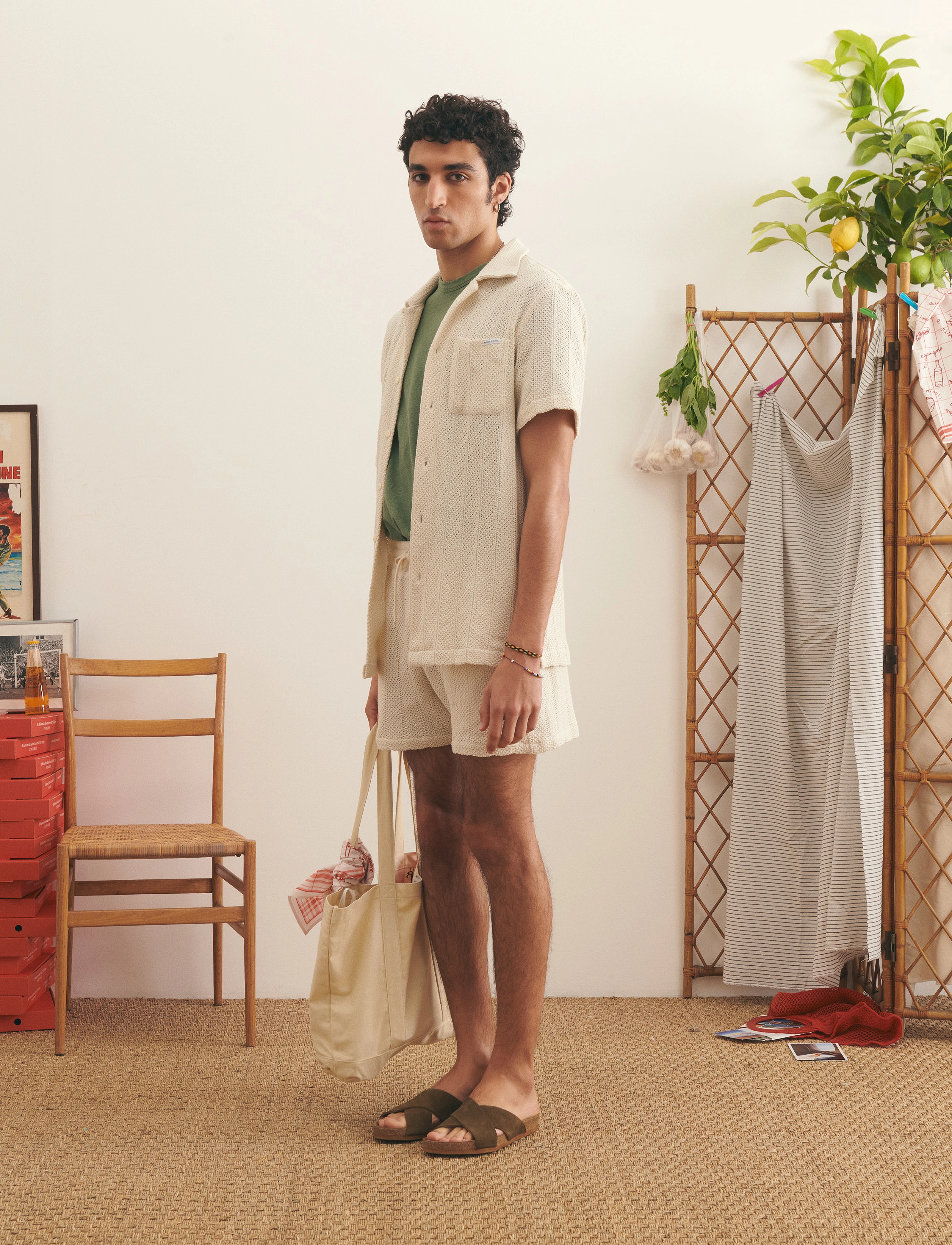 Maison Labiche - GERMAIN SHIRT - beige mesh - 5