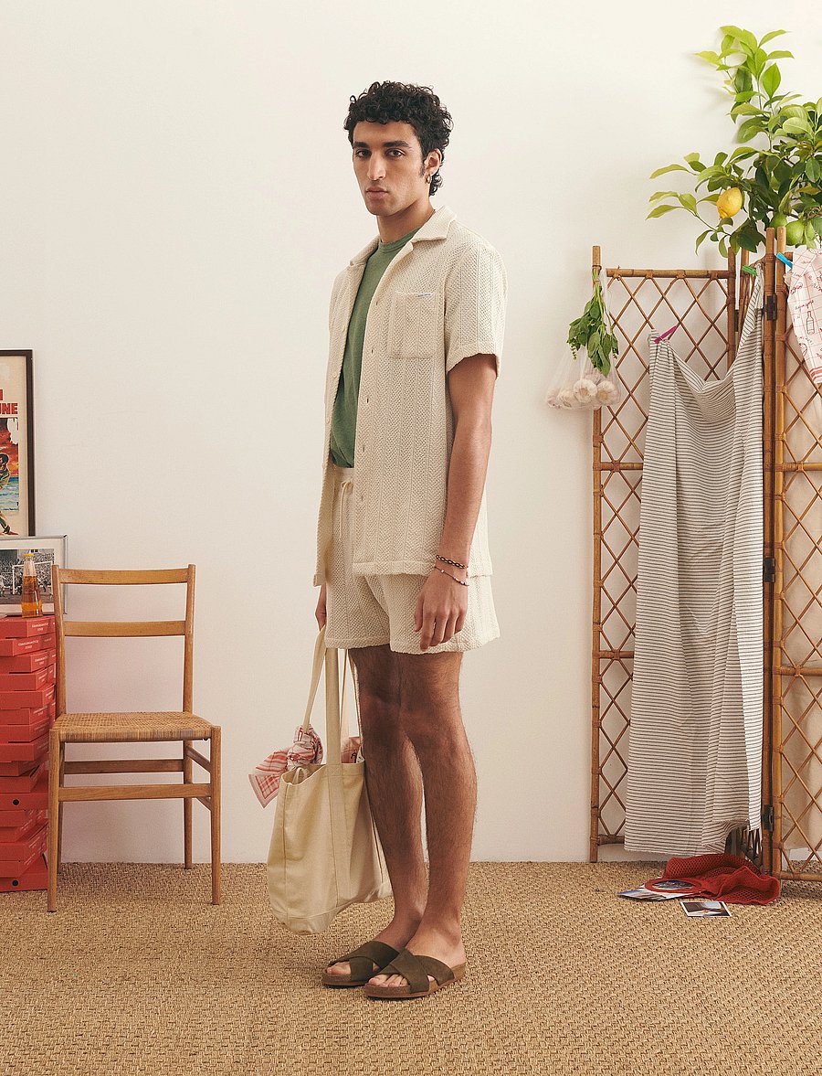 Maison Labiche - GERMAIN SHIRT - beige mesh - 5